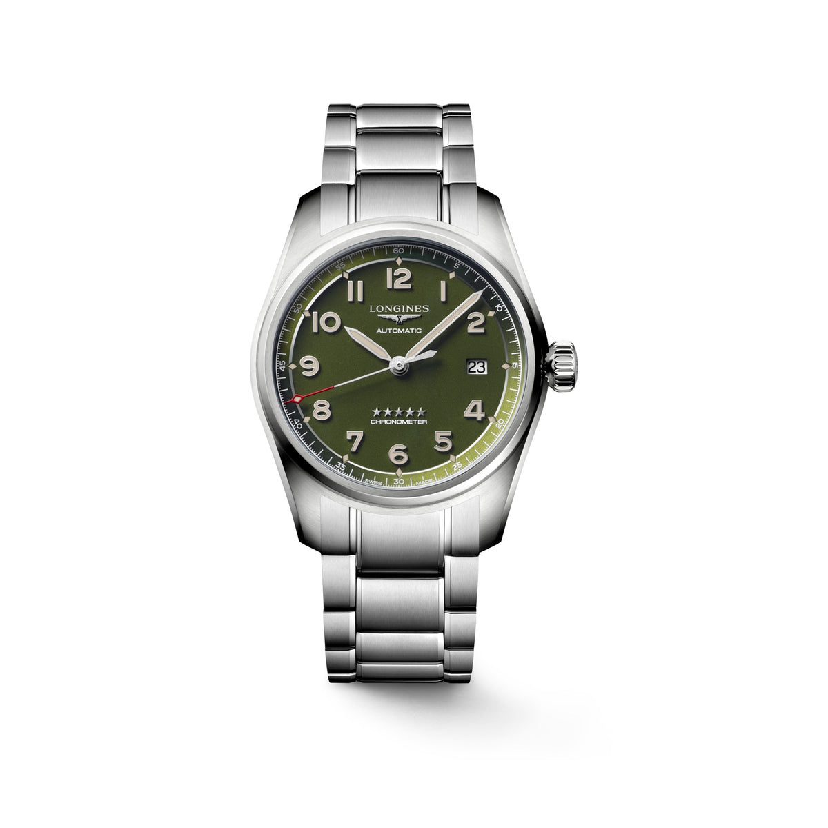 Reloj Longines Spirit Automático Cronometro Dial Verde L3.810.4.03.2
