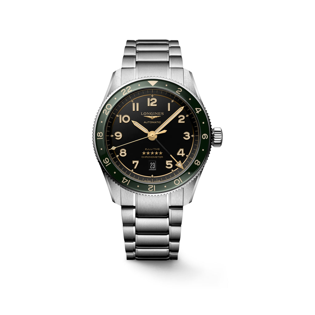 Reloj Longines Spirit Zulu Time 42mm Automático Dial Antracita L3.812.4.63.6