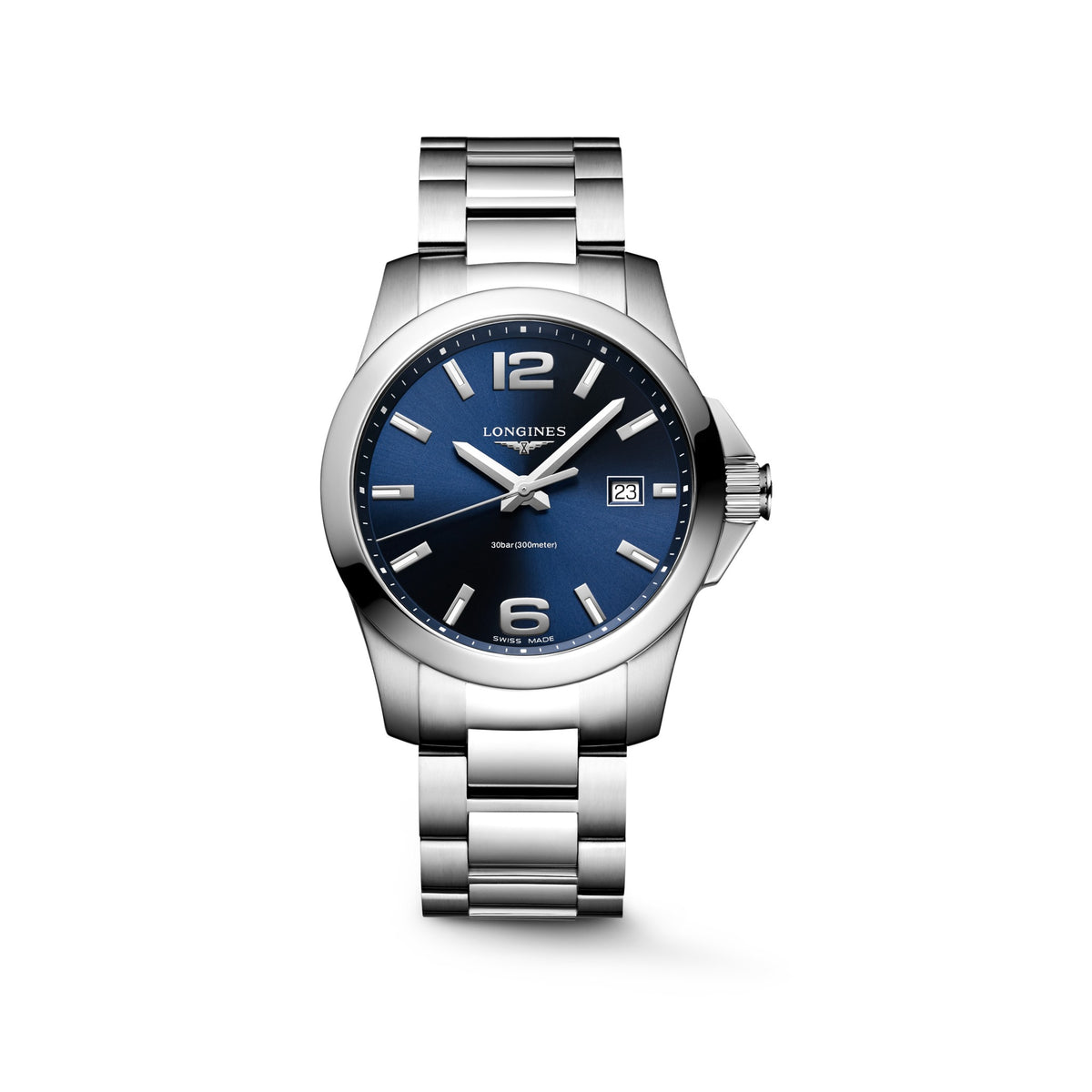 Reloj Longines Conquest Quartz Dial Azul Sunray L3.759.4.96.6