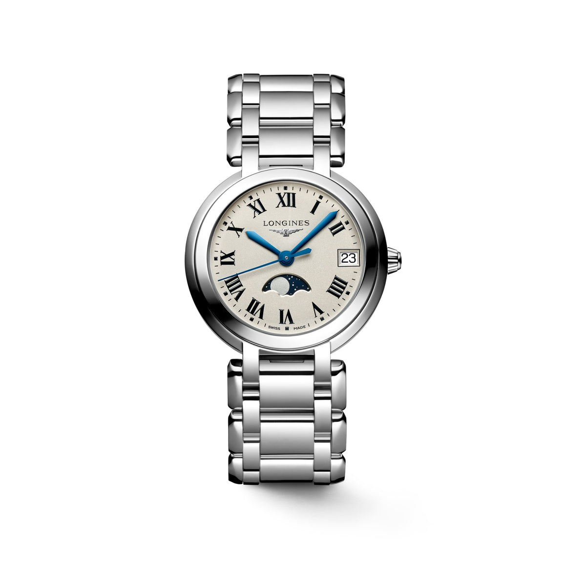 Reloj Longines PrimaLuna Moonphase Quartz Dial Marfil Opalino L8.116.4.71.6
