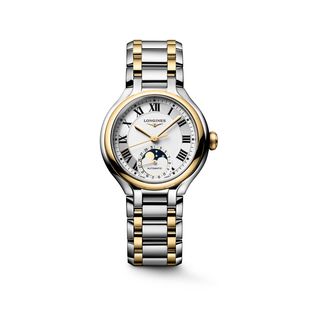 Reloj Longines PrimaLuna Moonphase Automático Bicolor Oro L8.126.5.79.7