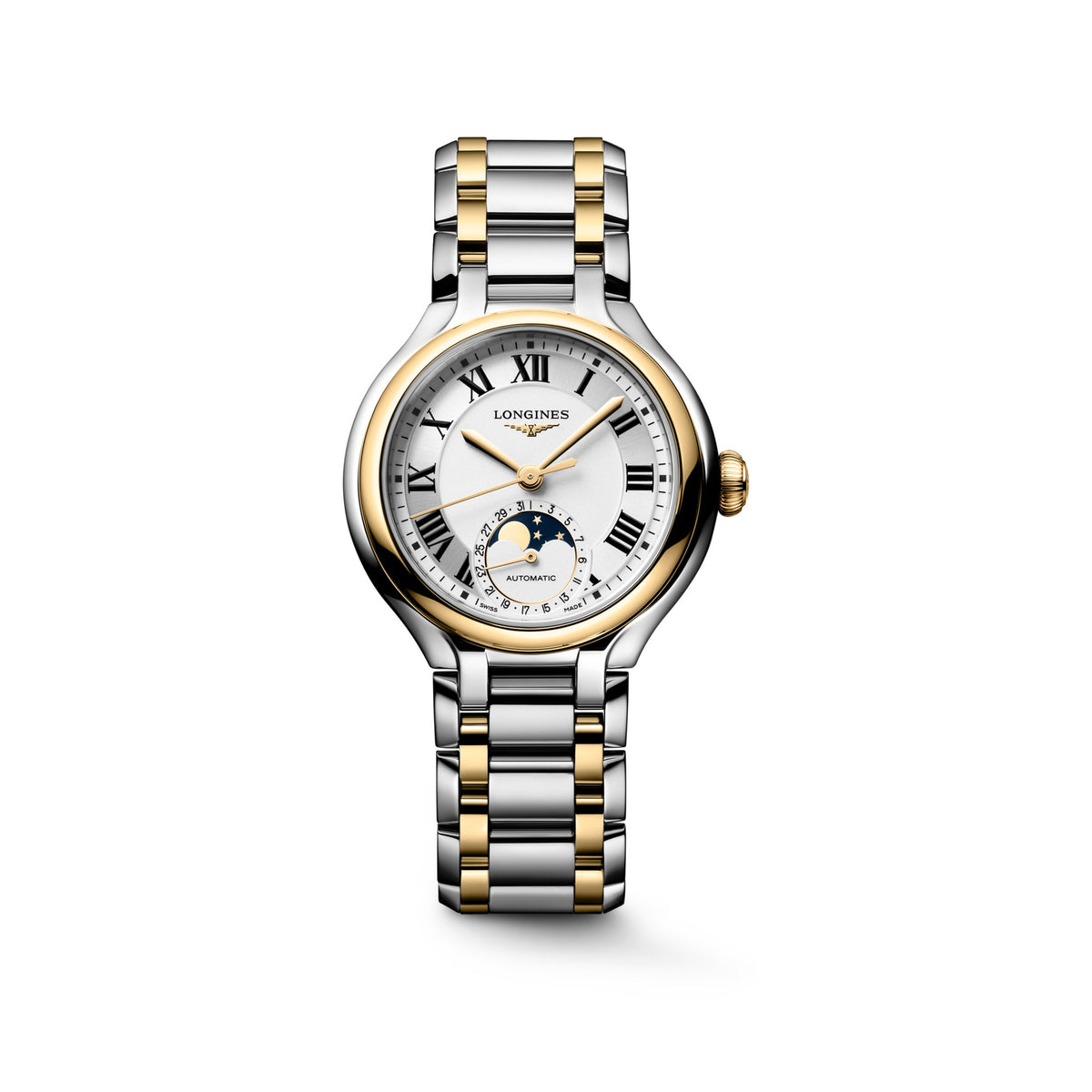 Reloj Longines PrimaLuna Moonphase Automático Bicolor Oro L8.126.5.79.7