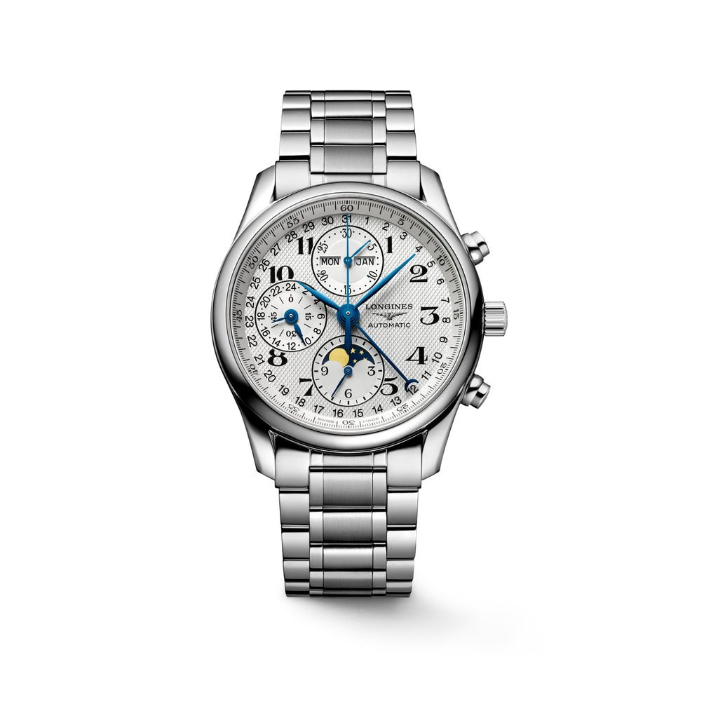 Reloj Longines Master Collection Complete Calendar Chrono Moonphase Brazalete Acero L2.673.4.78.6