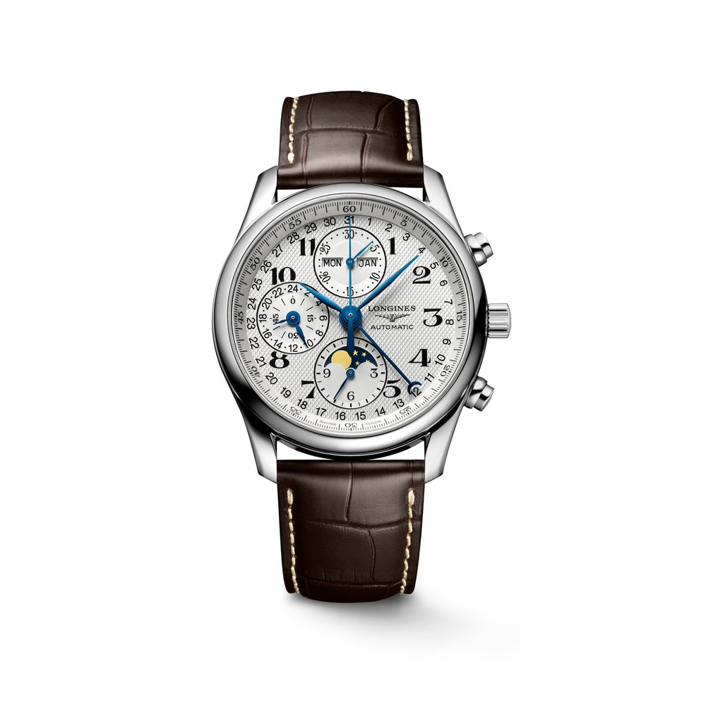 Reloj Longines Master Collection Complete Calendar Chrono Moonphase Correa Marrón L2.673.4.78.3