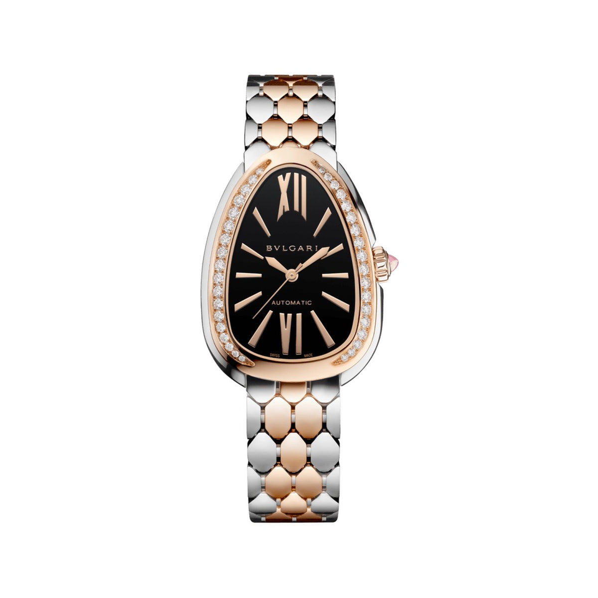 Reloj Bvlgari Serpenti Seduttori Automático Diamantes Dial Negro 104059
