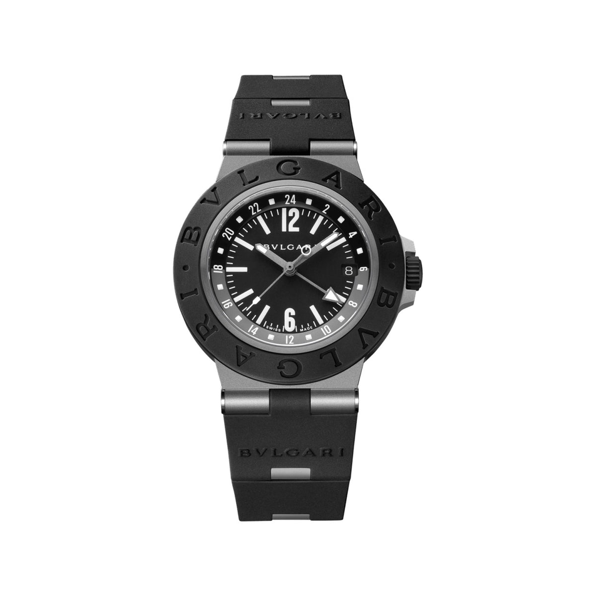 Reloj Bvlgari Titanio GMT Automático Dial Negro 104300