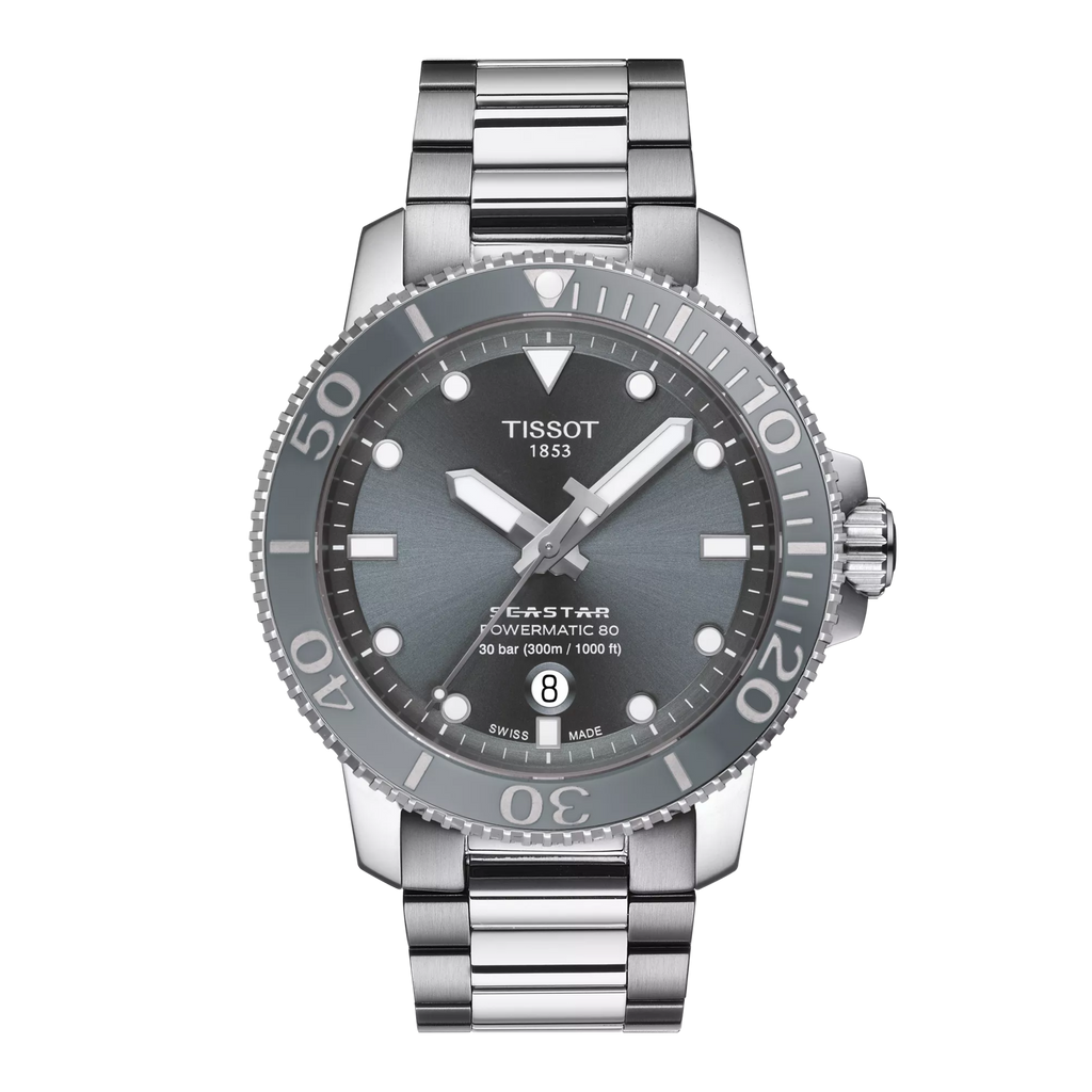 Tissot Seastar 1000 43mm Powermatic 80 T120.407.11.081.01 - vista frontal