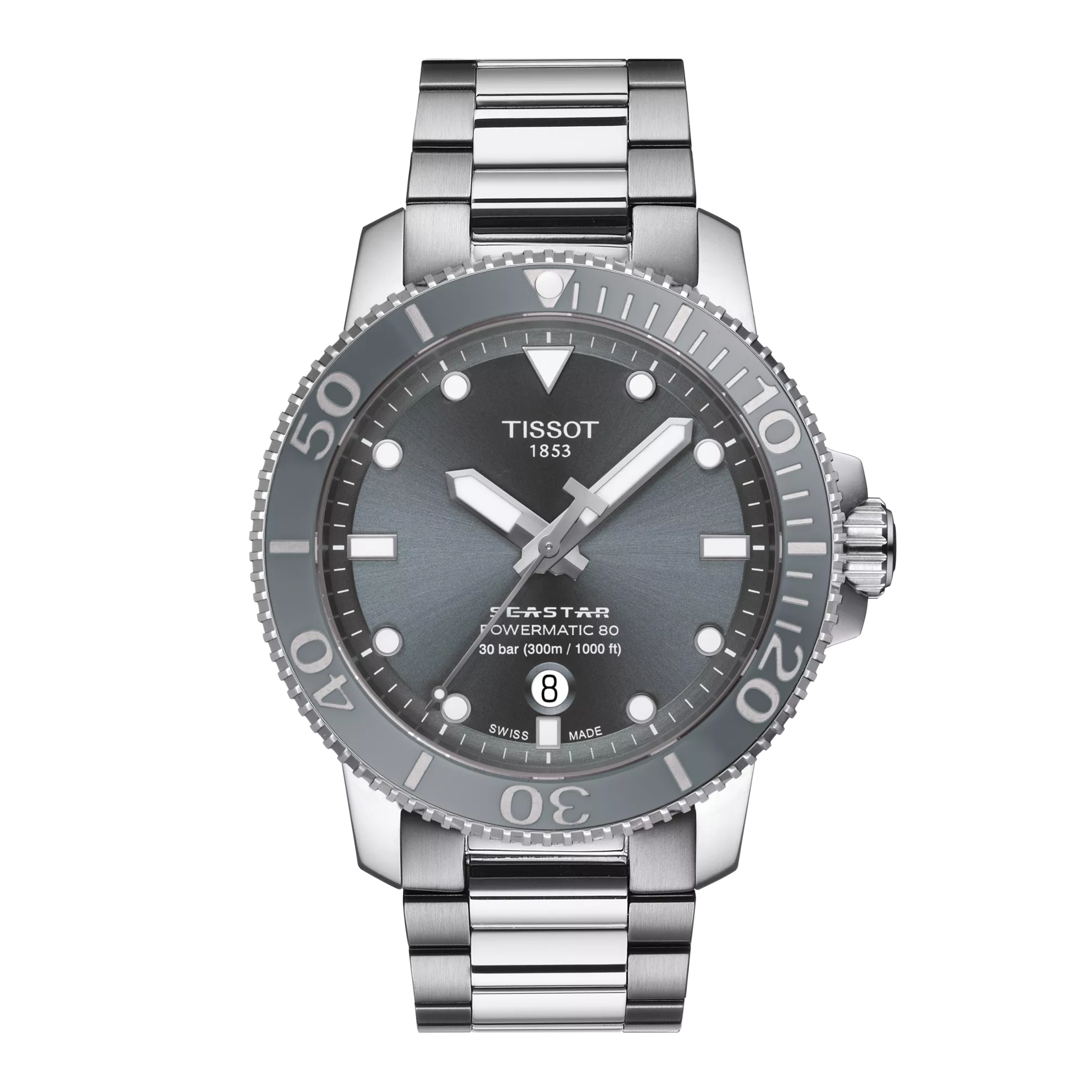 Tissot Seastar 1000 43mm Powermatic 80 T120.407.11.081.01 - vista frontal