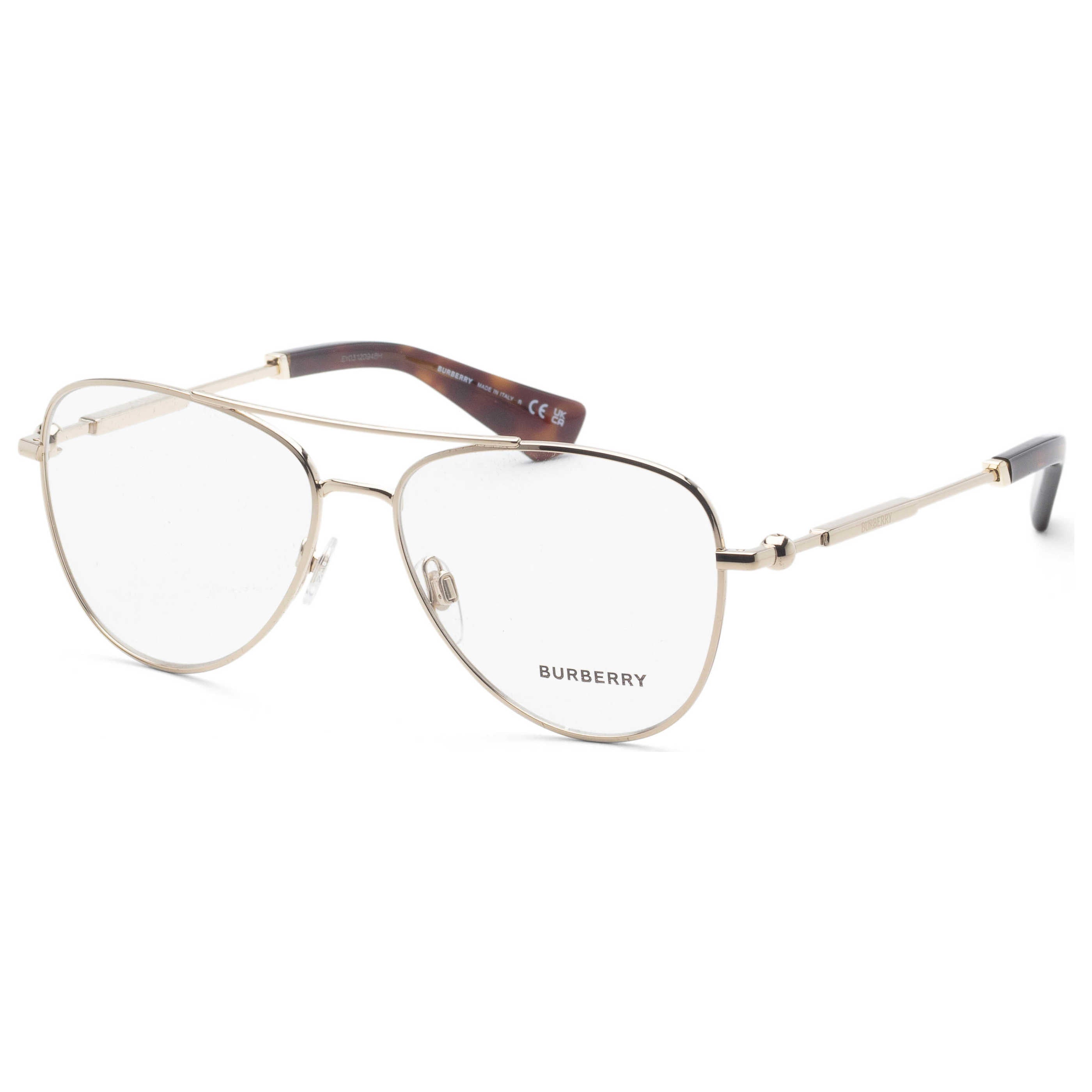 Gafas Oftálmicas Burberry Dorado Aviador BE1386-1109-55