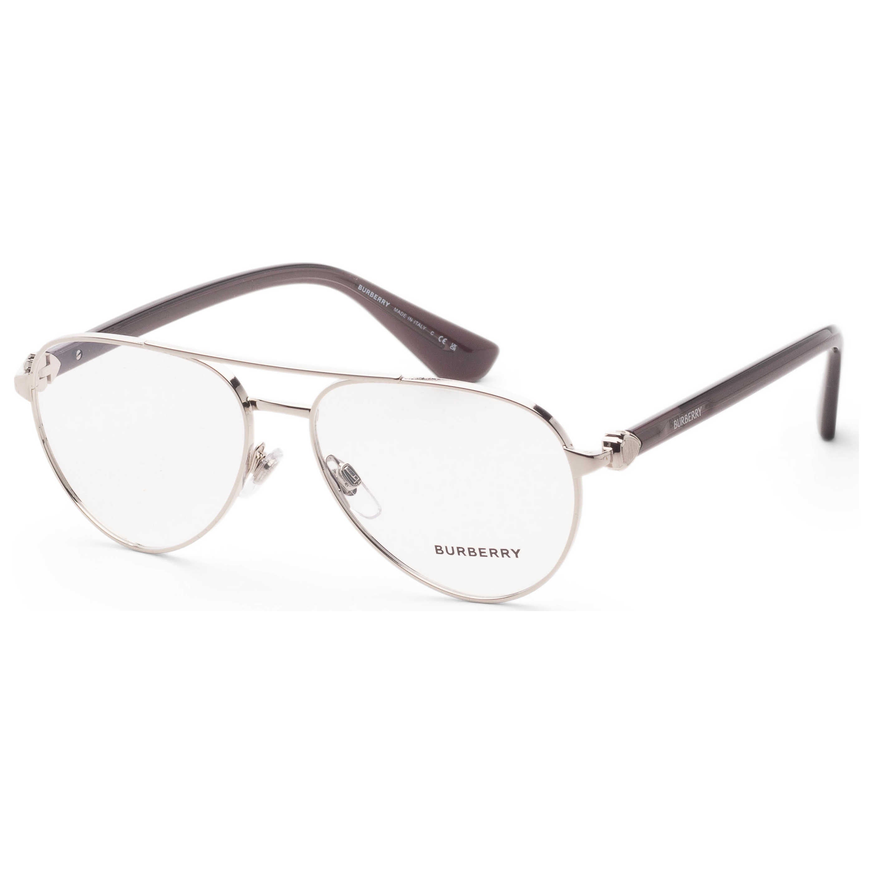 Gafas Oftálmicas Burberry Plateado Aviador BE1397-1005-55