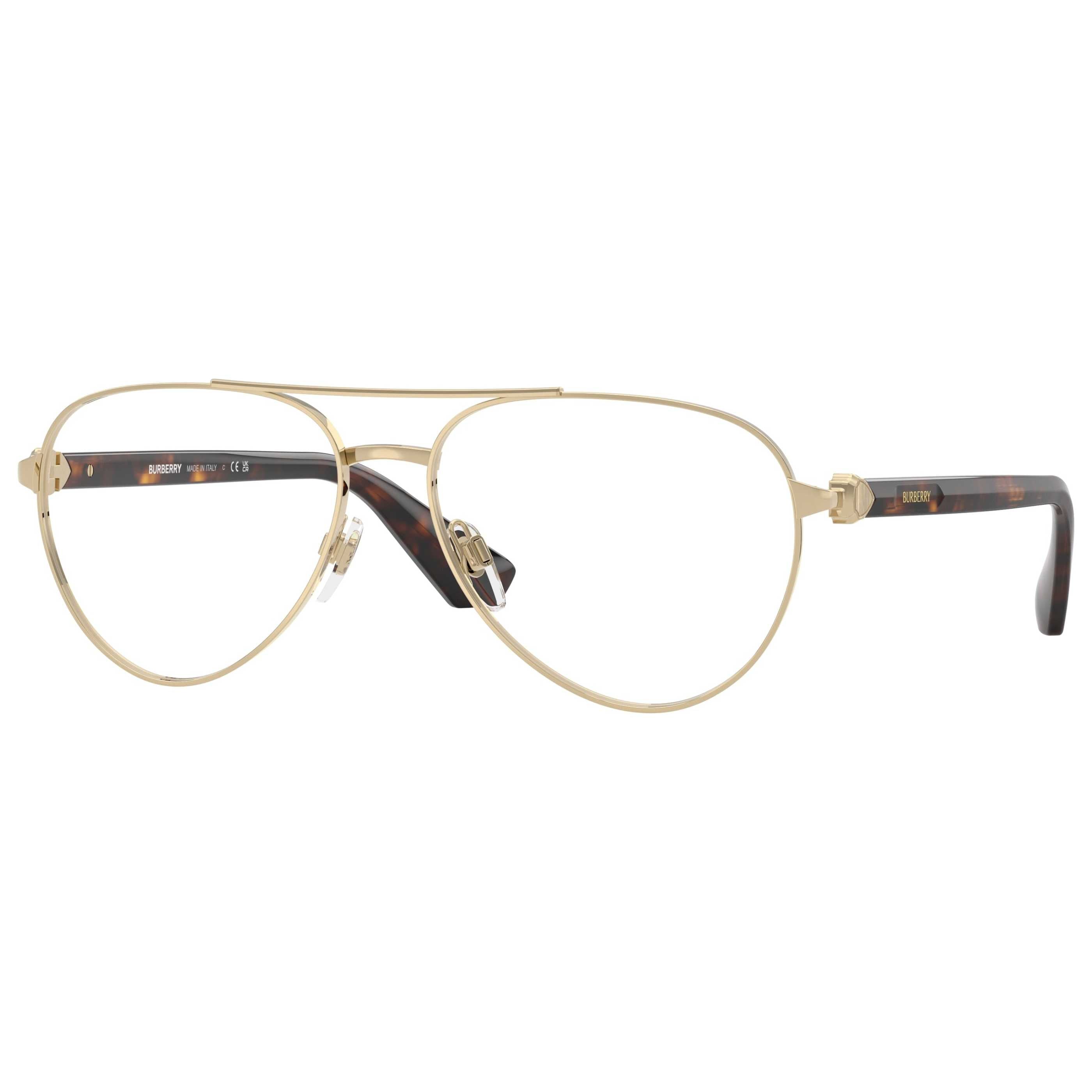 Gafas Oftálmicas Burberry Dorado Aviador BE1397-1109-55