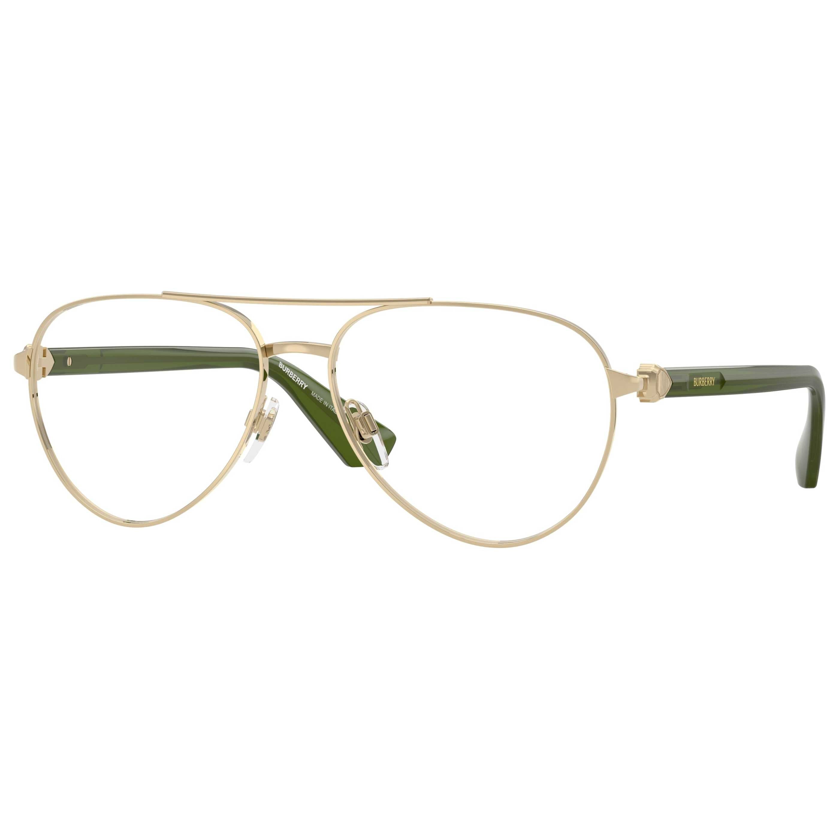 Gafas Oftálmicas Burberry Dorado Aviador BE1397-1358-55