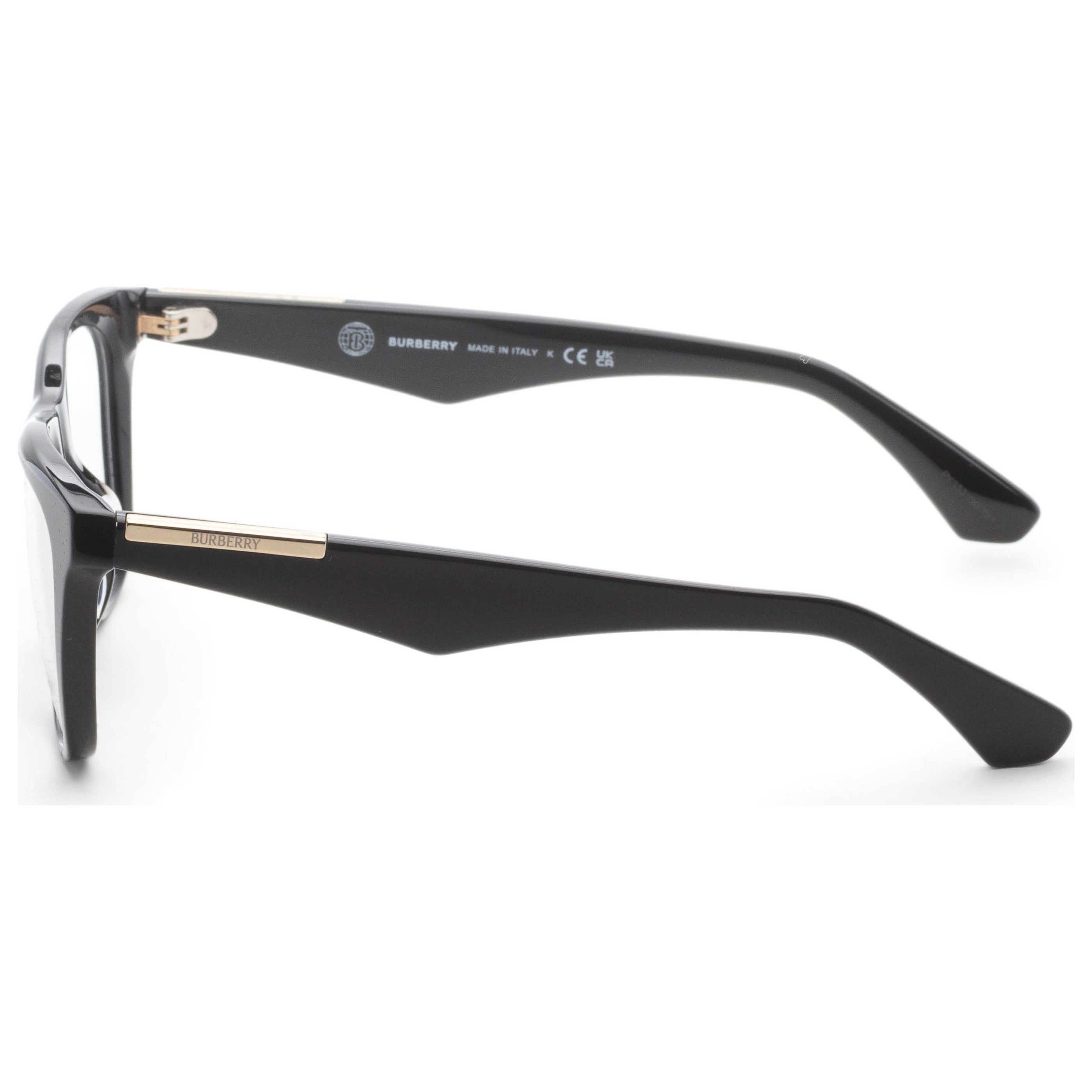 Gafas Oftálmicas Burberry Negro Cuadrada BE2409F-3001-53