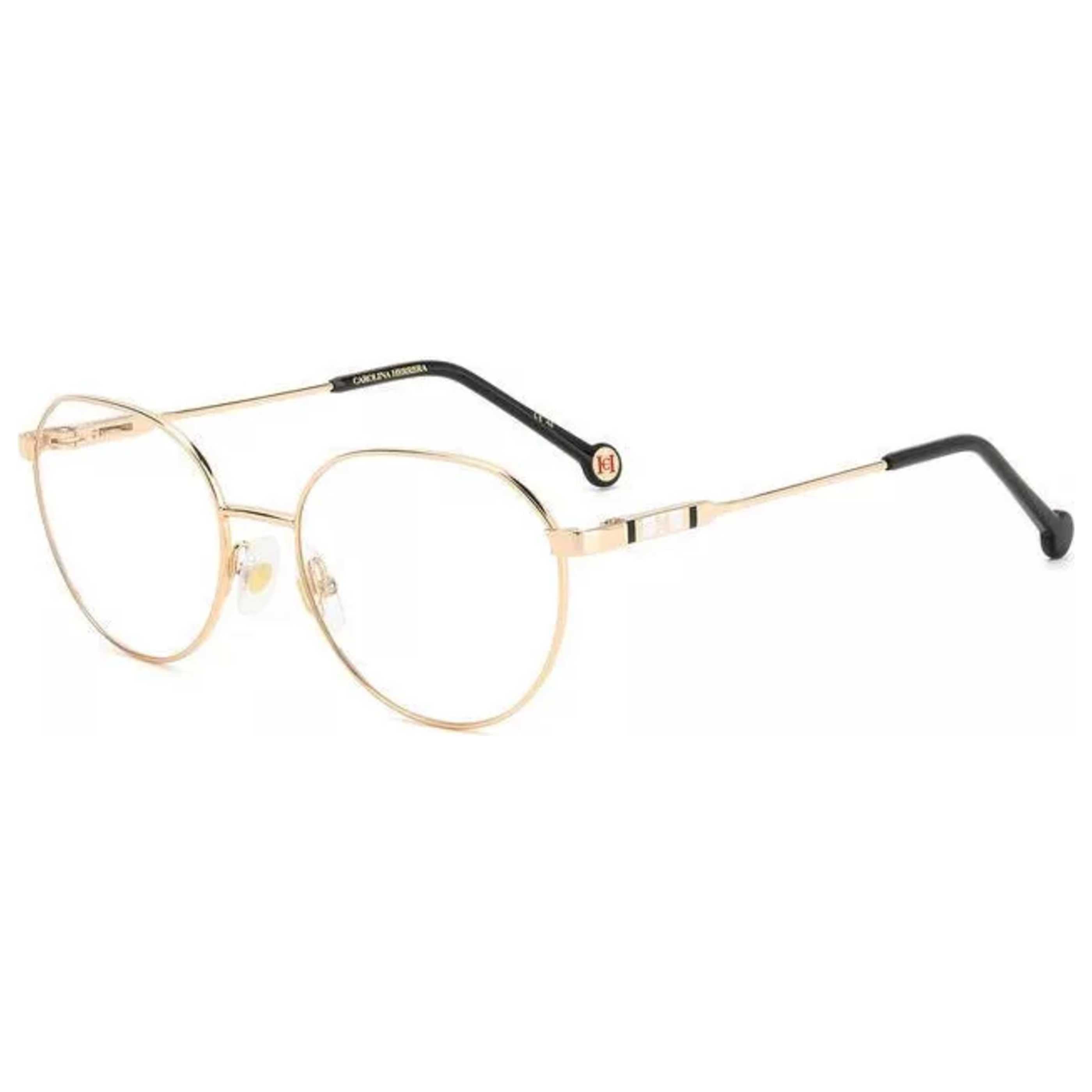 Gafas Oftálmicas Carolina Herrera Rosa Dorado Redonda HER0121-000-54