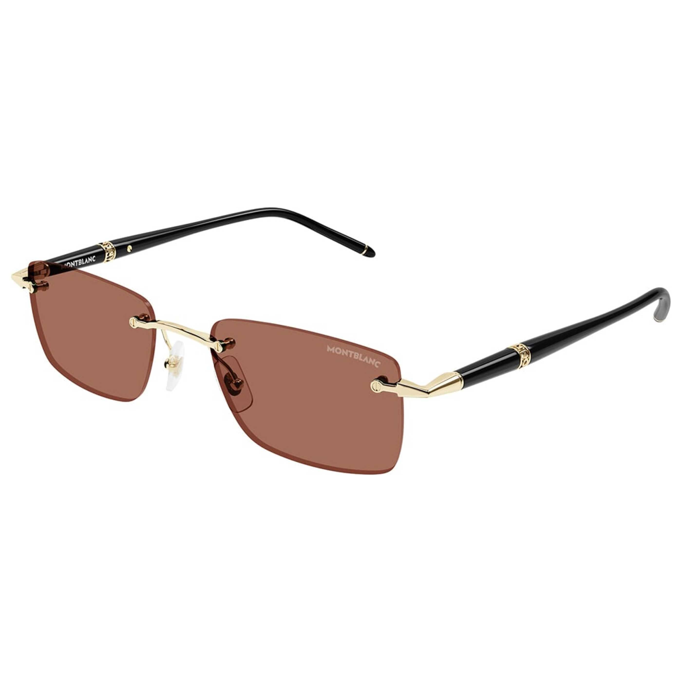 Gafas de Sol Mont Blanc Dorado Rectangular MB0344S-007