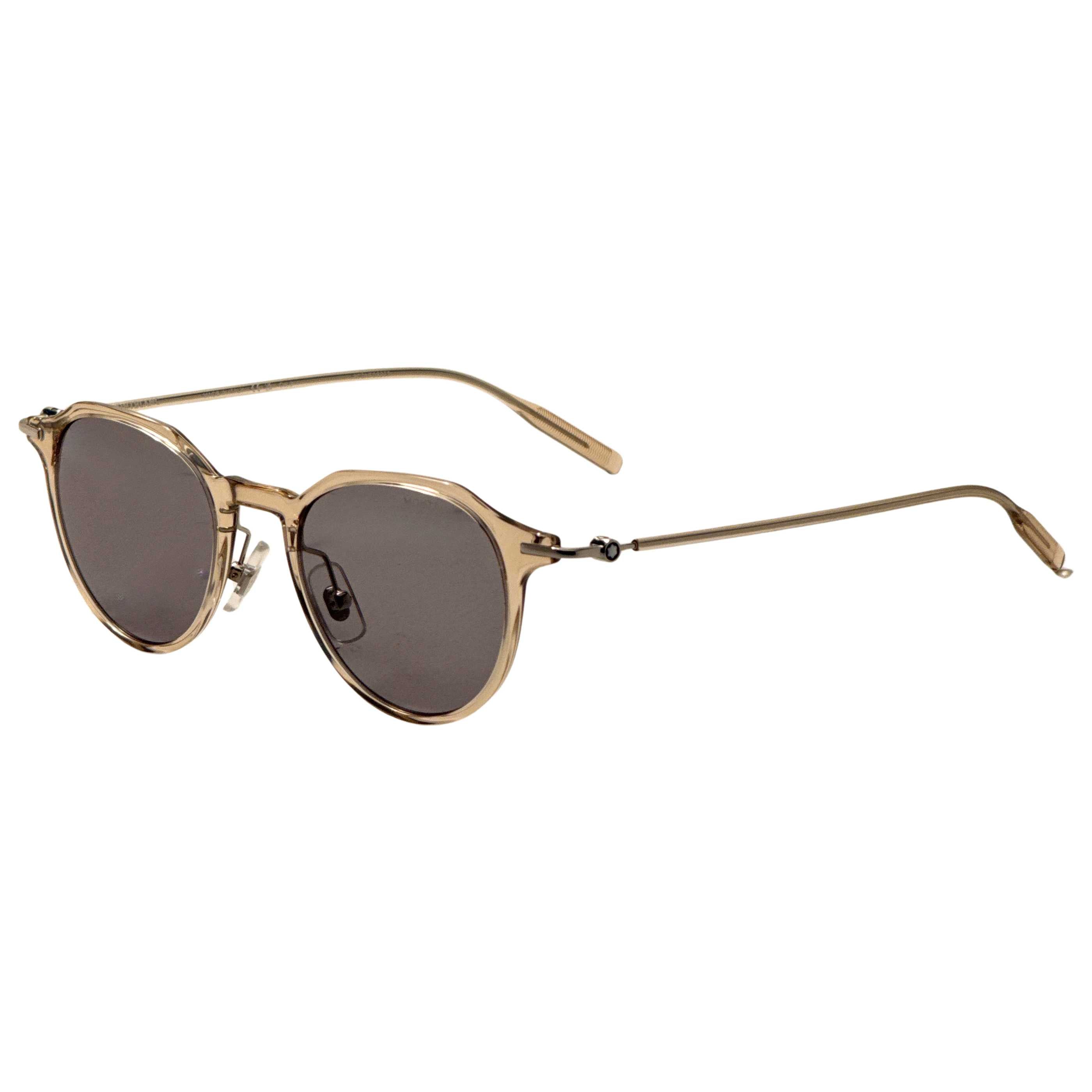Gafas Oftálmicas Mont Blanc Beige Redonda MB0355S-004-49