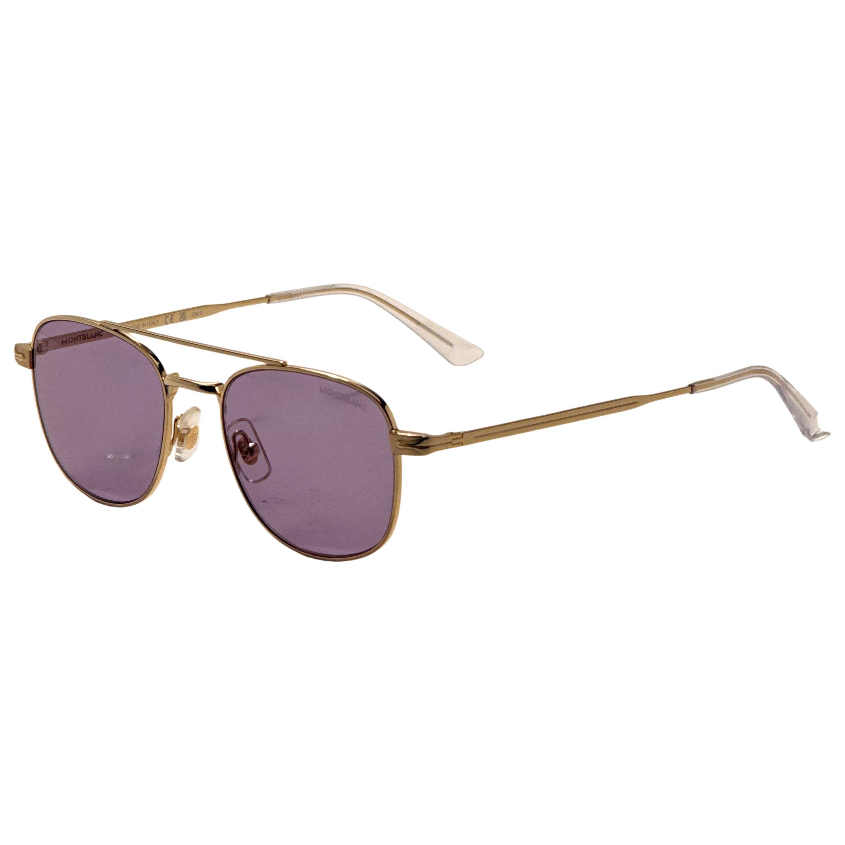 Gafas de Sol Mont Blanc Dorado Cuadrada MB0363S-004