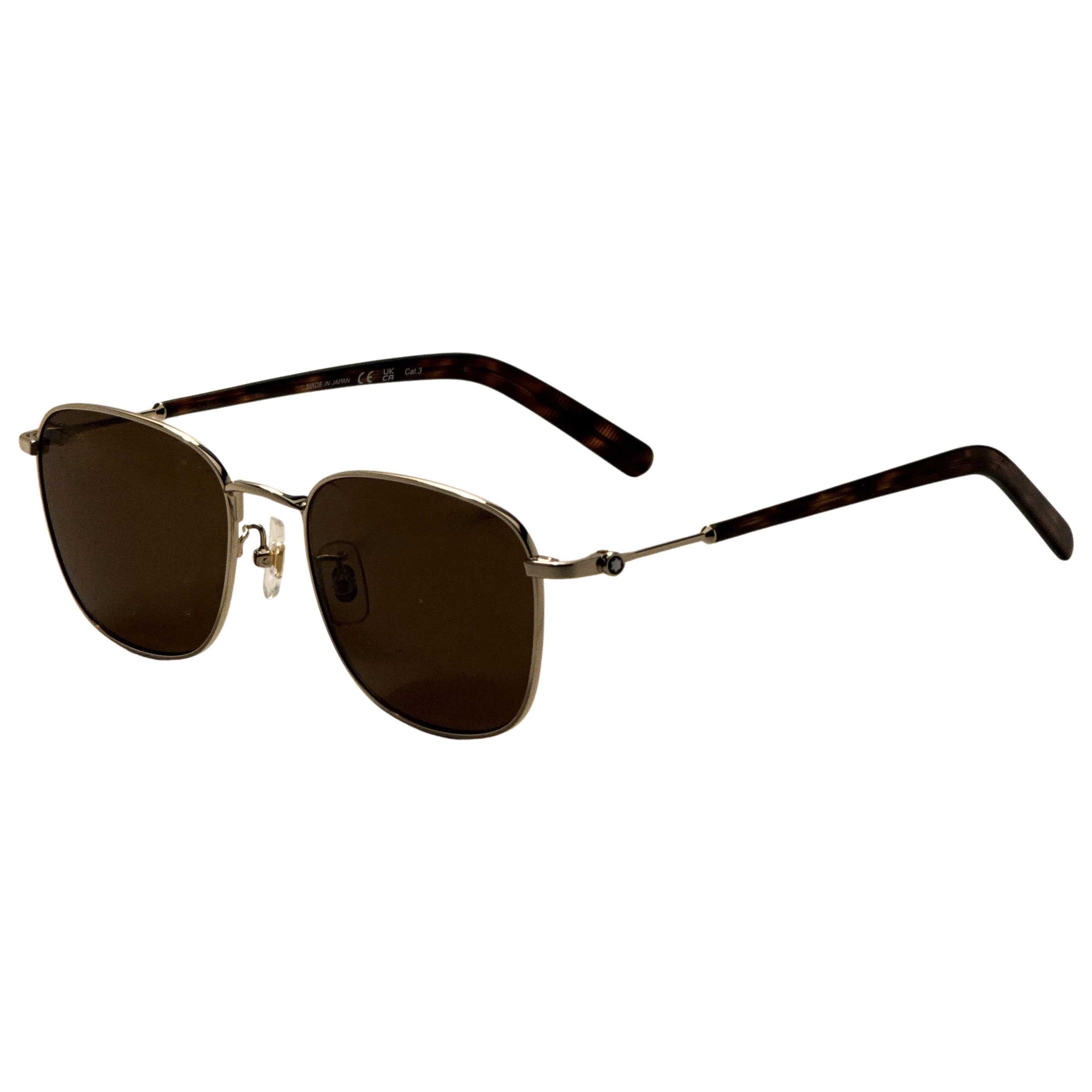 Gafas de Sol Mont Blanc Dorado Cuadrada MB0392SA-004