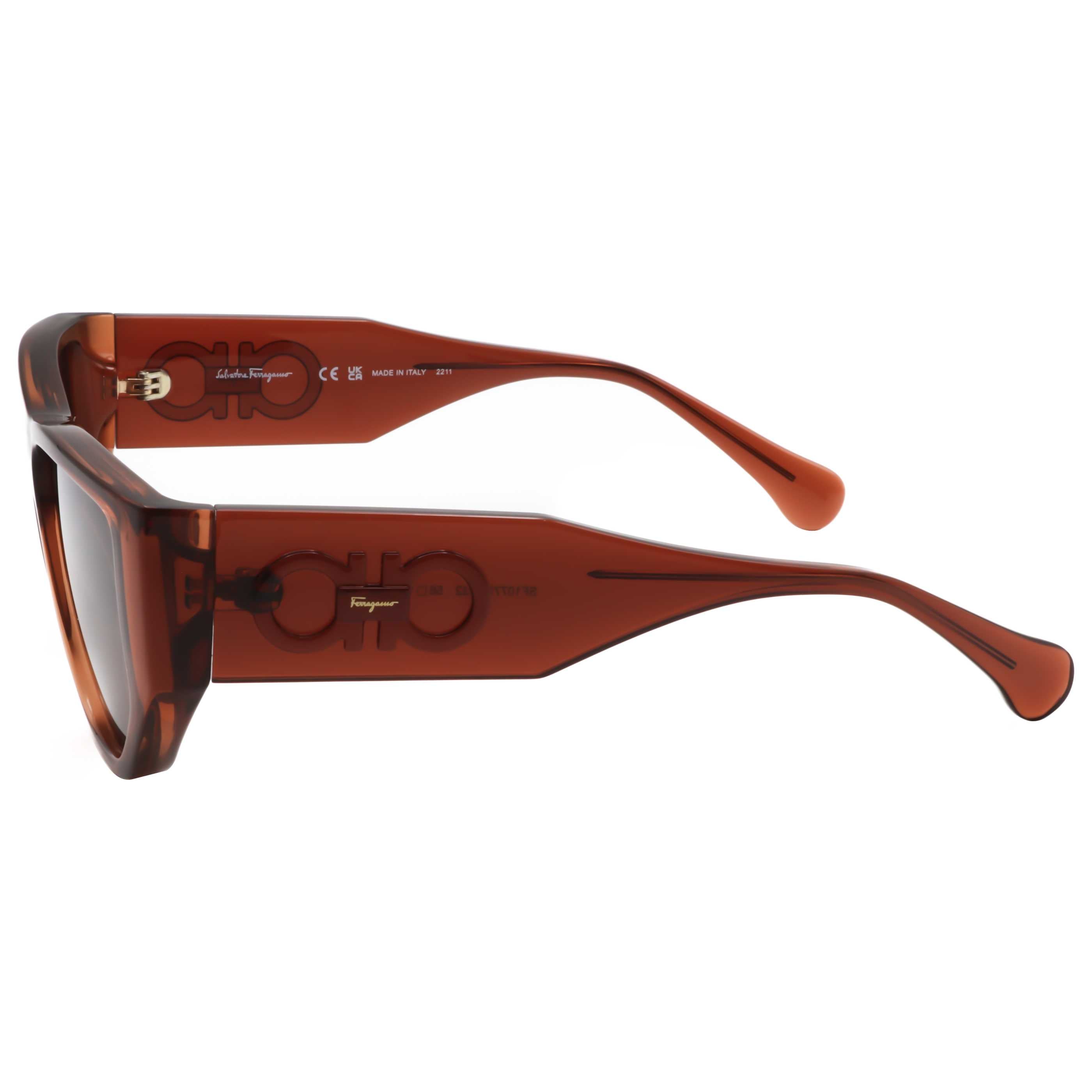 Gafas de Sol Salvatore Ferragamo Marrón Escudo SF1077S-232-56