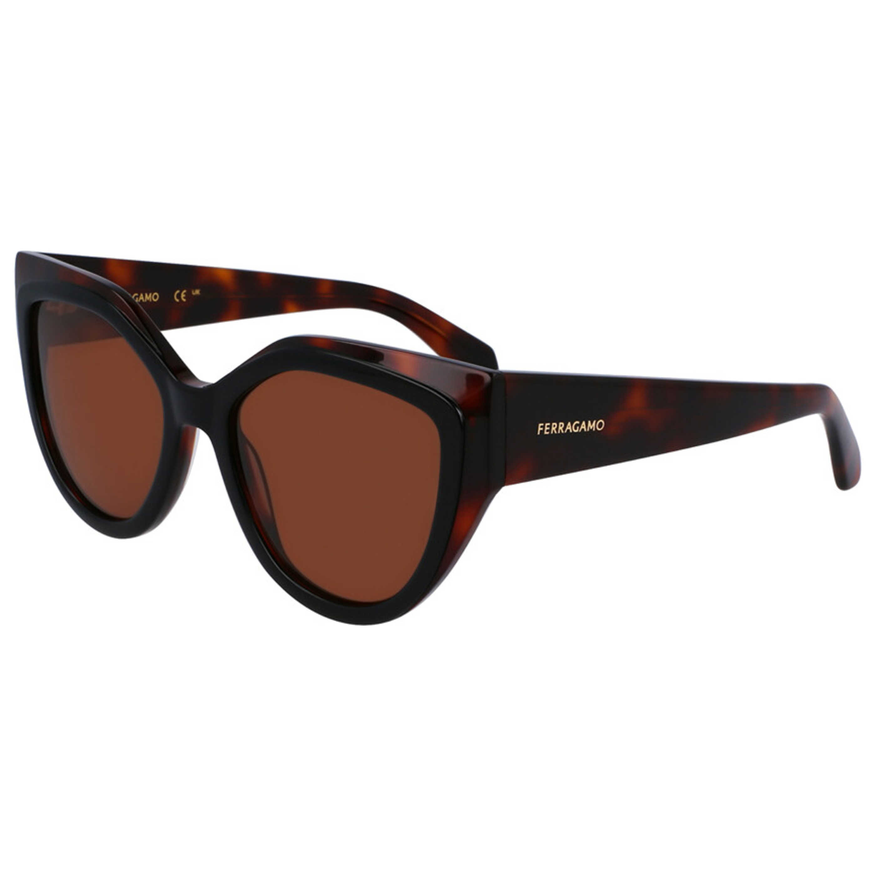 Gafas de Sol Salvatore Ferragamo Marrón Cat-Eye SF2004S-241-53