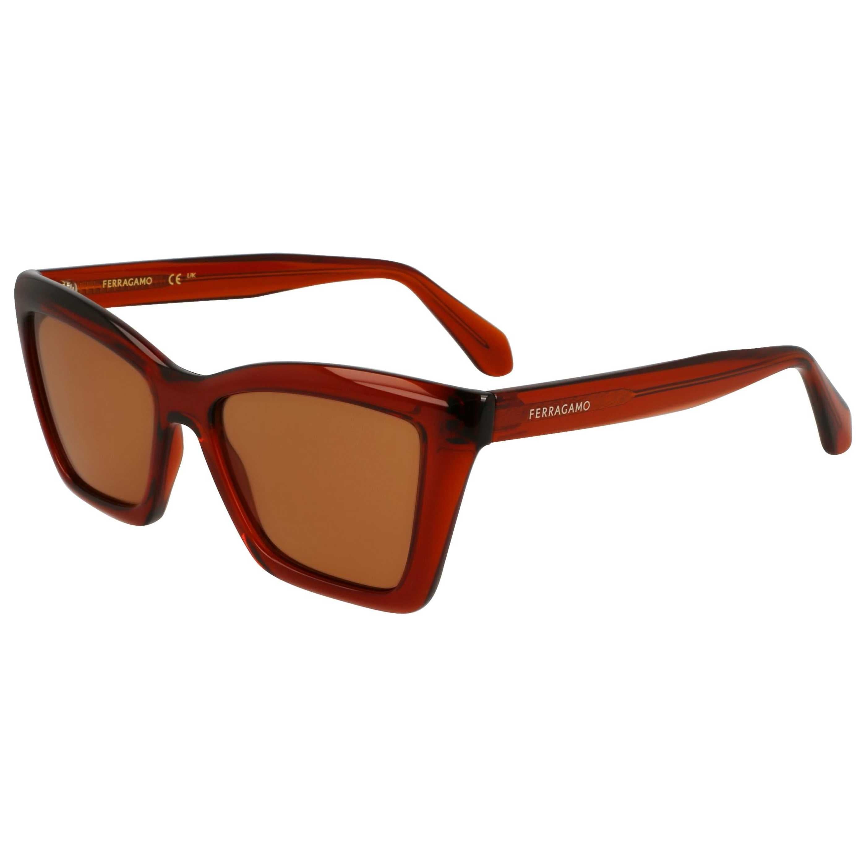 Gafas de Sol Salvatore Ferragamo Marrón Cat-Eye SF2039SE-224-53