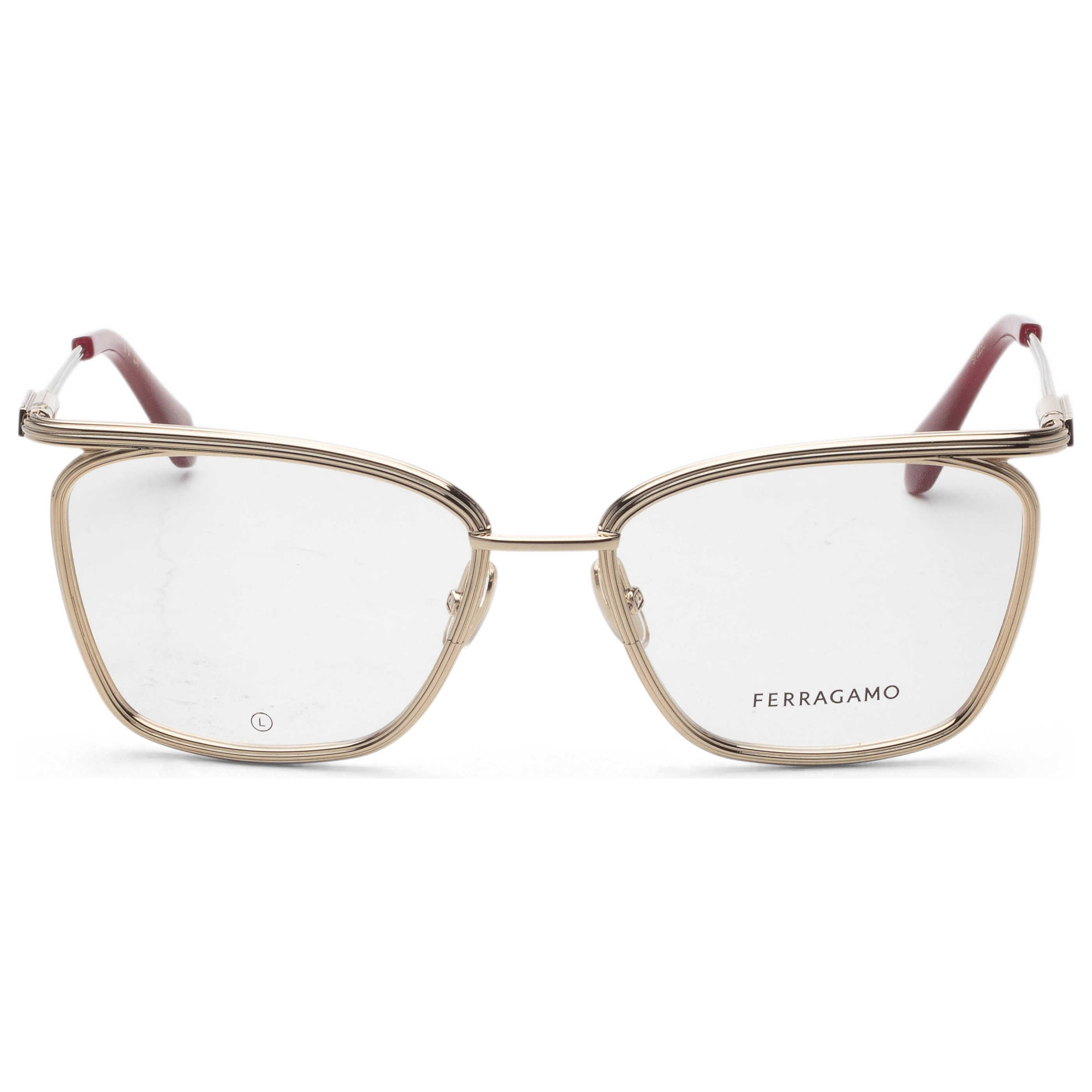 Gafas Oftálmicas Salvatore Ferragamo Dorado Cuadrada SF2235-710-55