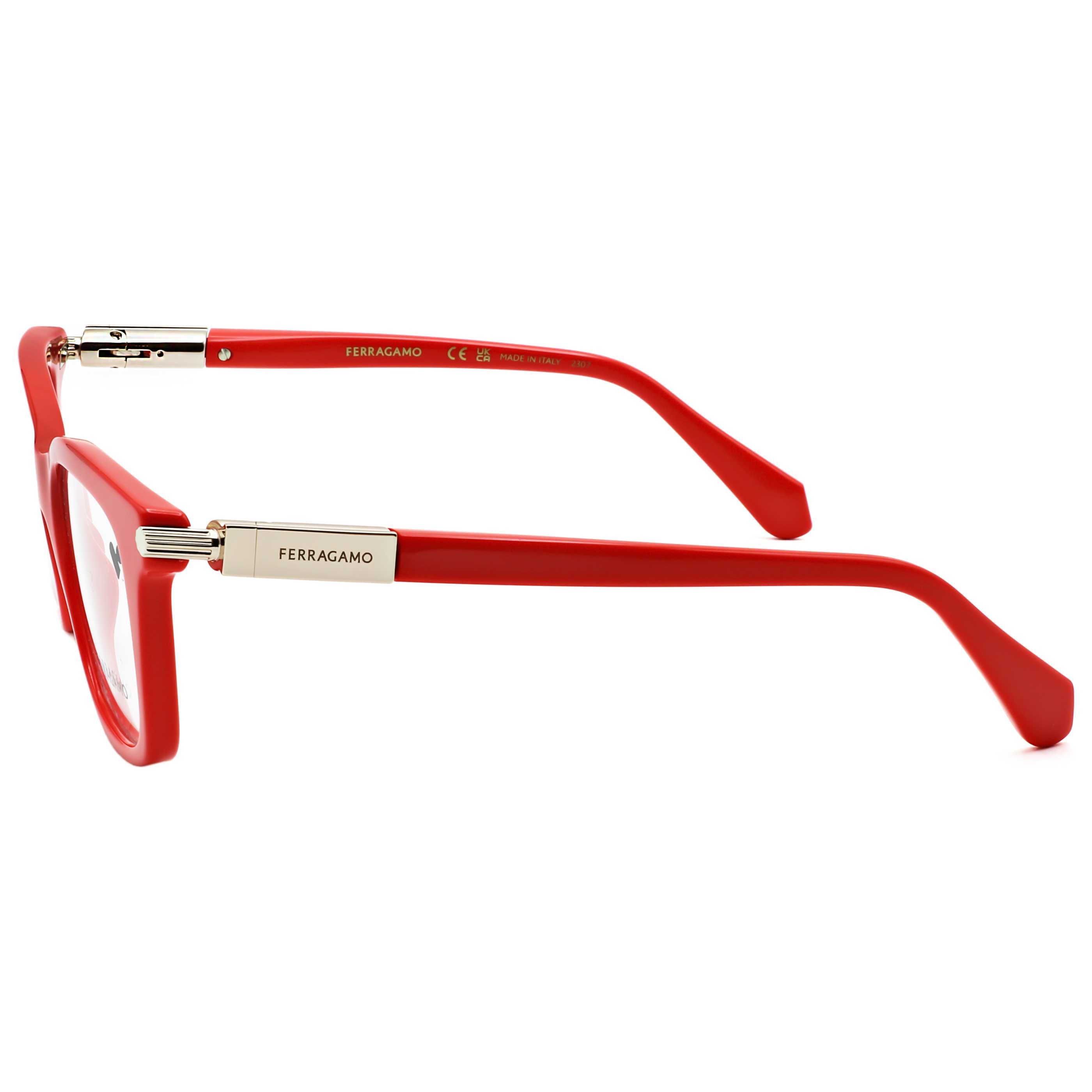 Gafas Oftálmicas Salvatore Ferragamo Rojo Cuadrada SF2973-600-50