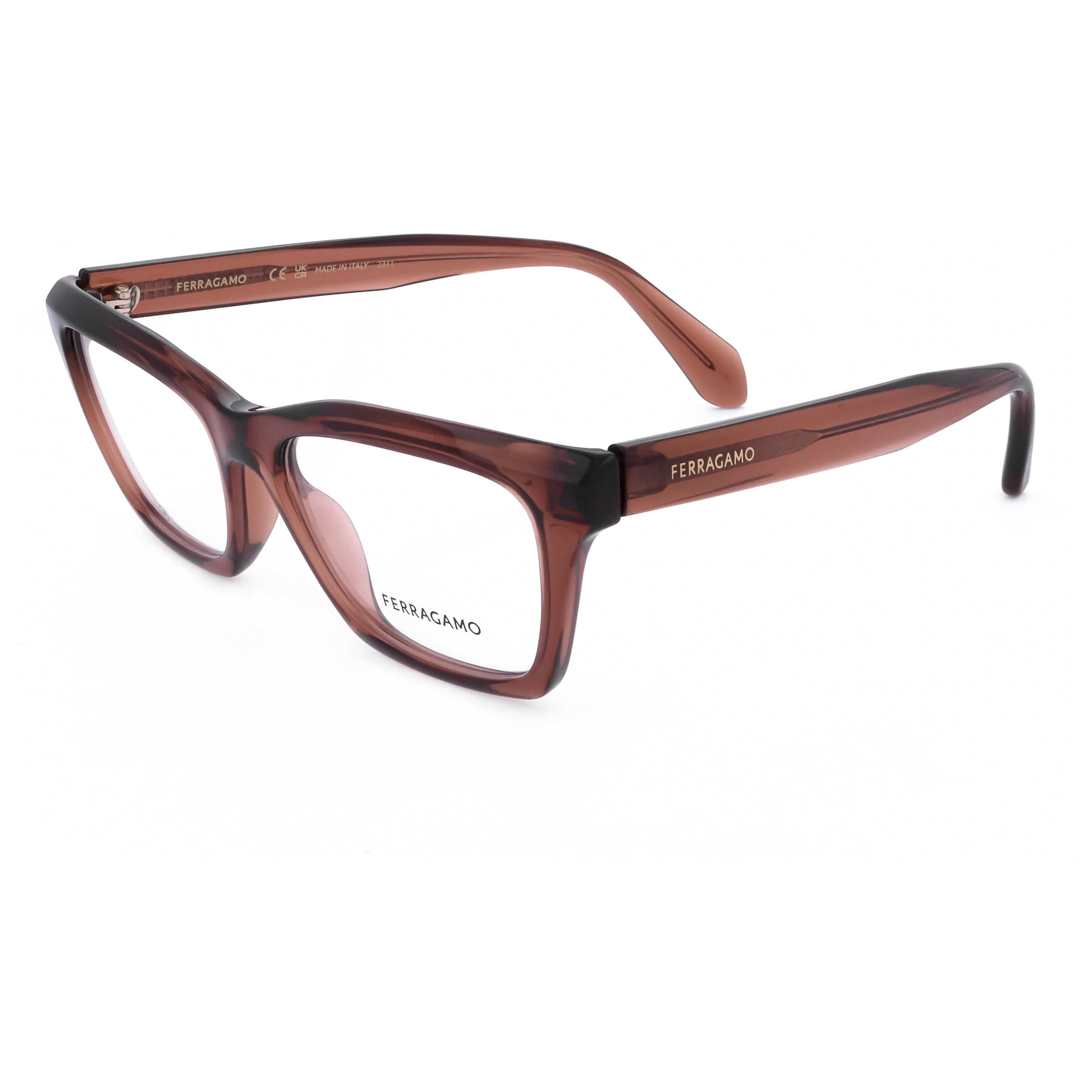 Gafas Oftálmicas Salvatore Ferragamo Marrón Rectangular SF2986-232-53