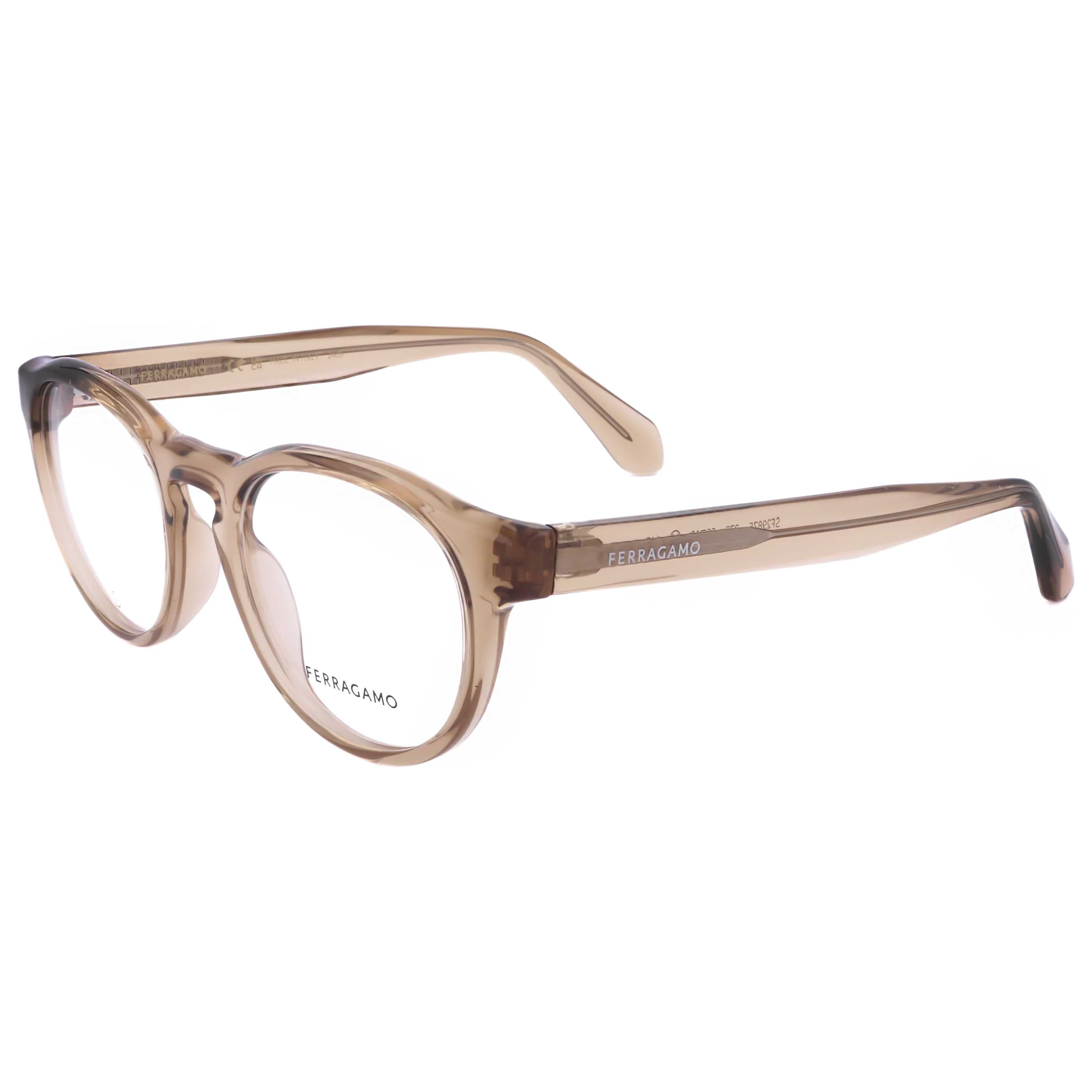 Gafas Oftálmicas Salvatore Ferragamo Marrón Redonda SF2987E-278-50