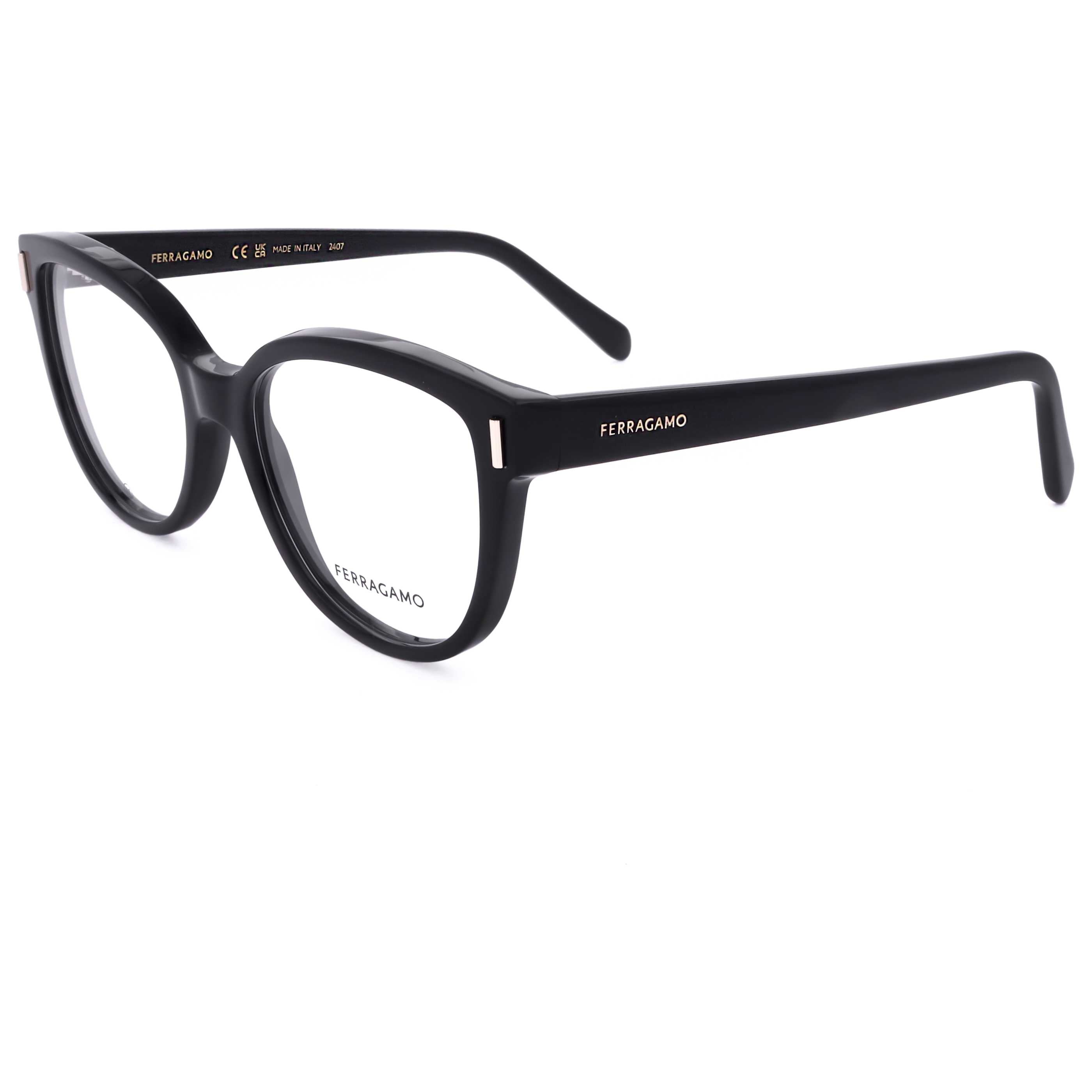 Gafas Oftálmicas Salvatore Ferragamo Negro Redonda SF2994-001-53