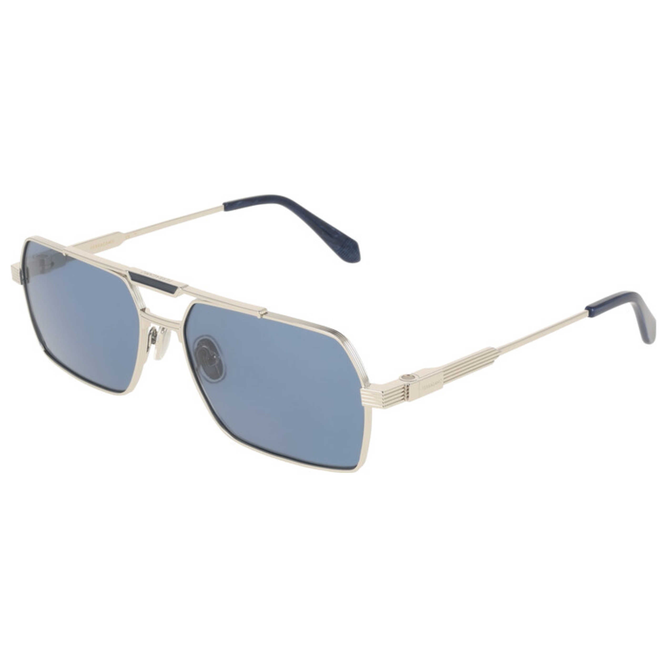 Gafas de Sol Salvatore Ferragamo Plateado Rectangular SF332SP-042-61