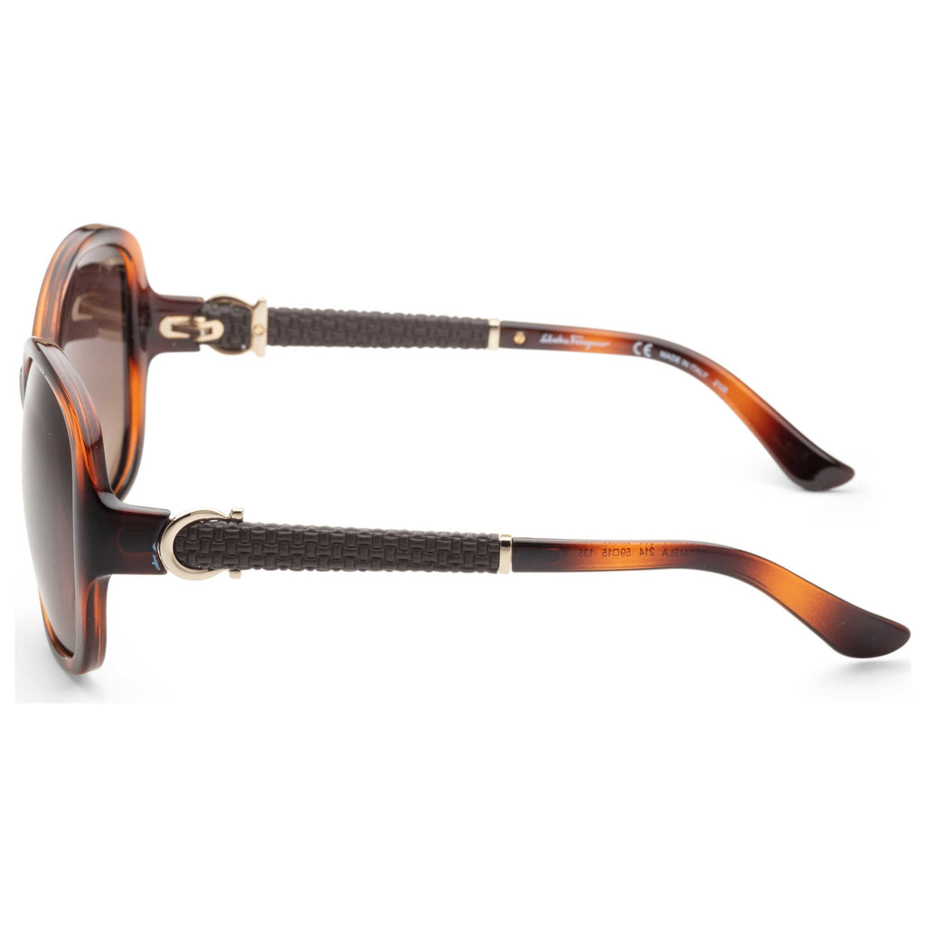 Gafas de Sol Salvatore Ferragamo Marrón Cuadrada SF744SLA-214-59