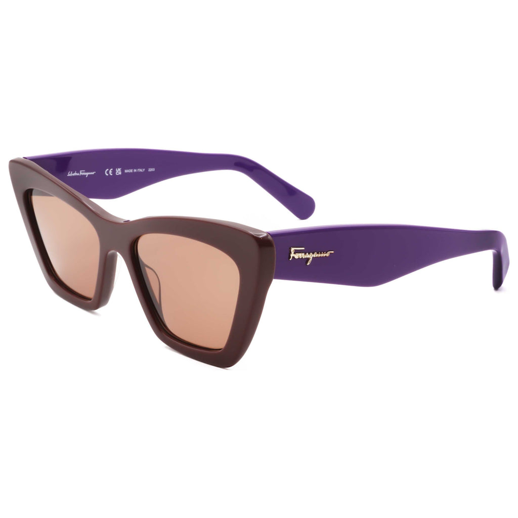 Gafas de Sol Salvatore Ferragamo Marrón Cat-Eye SF929S-209-55