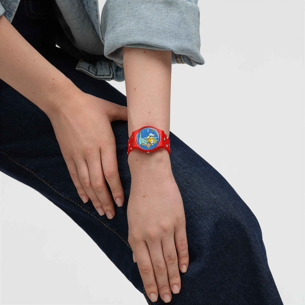 Swatch SO28Z120 en la muñeca