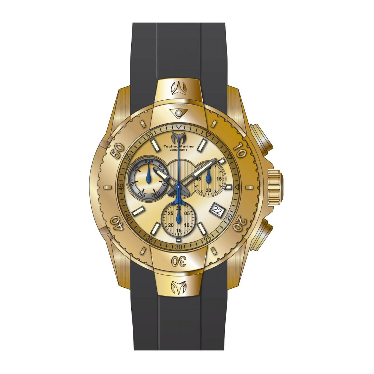 Reloj Technomarine TM-617001 vista completa con correa