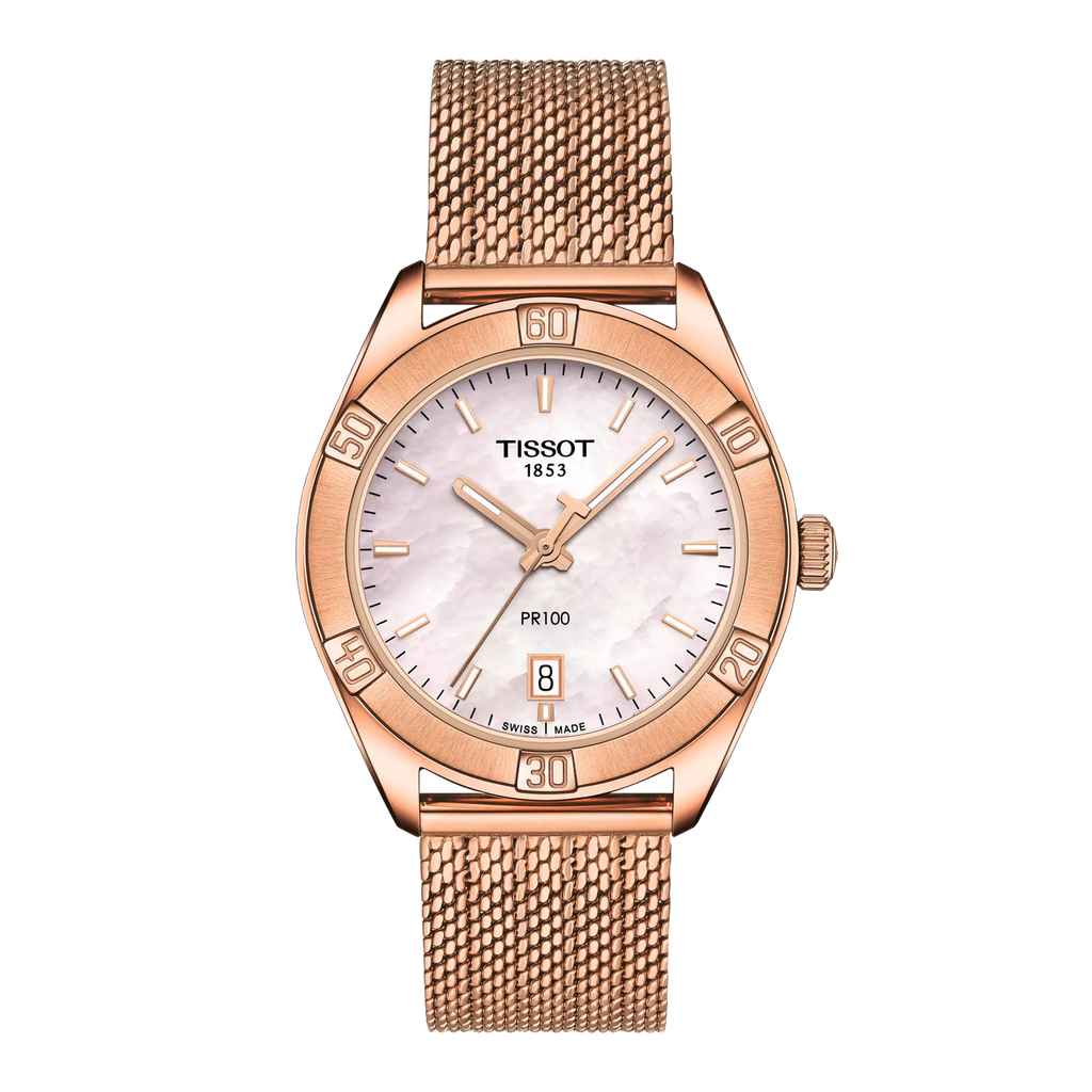 Reloj Tissot PR 100 Sport Chic Rosa T101.910.33.151.00 - vista frontal