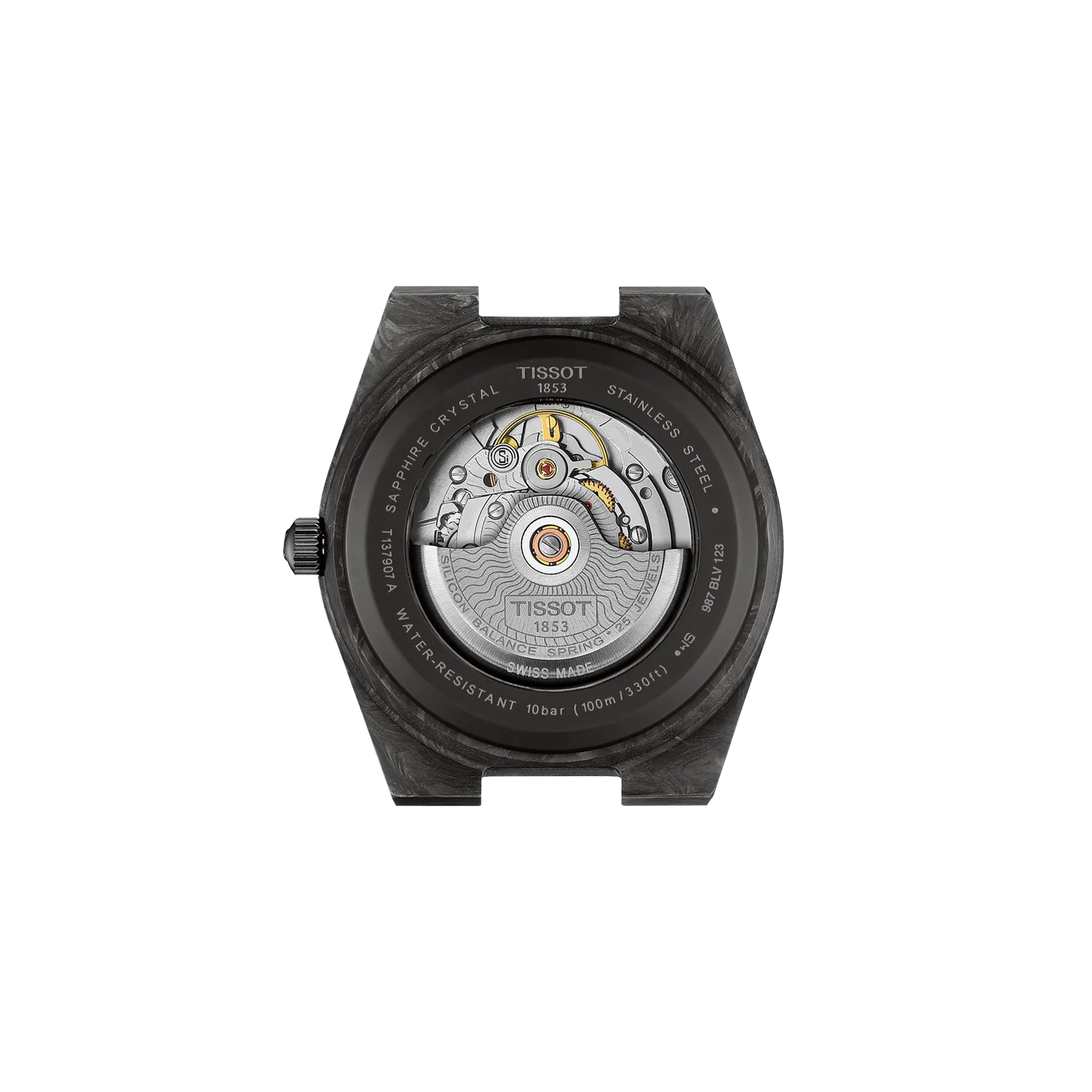 Reloj Tissot PRX Carbon T137.907.97.201.00 vista posterior