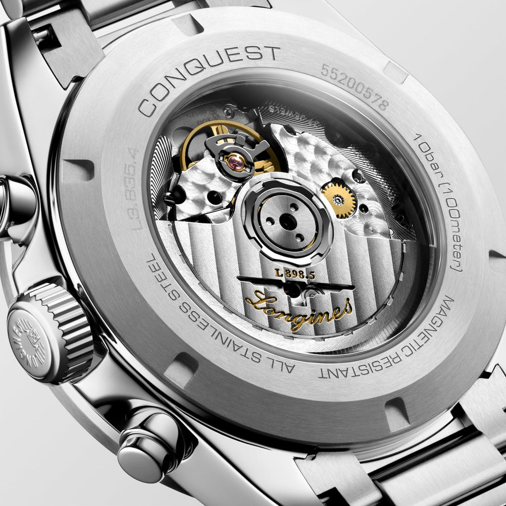 Reloj Longines Conquest Chronograph Automático Dial Champagne L3.835.4.32.6