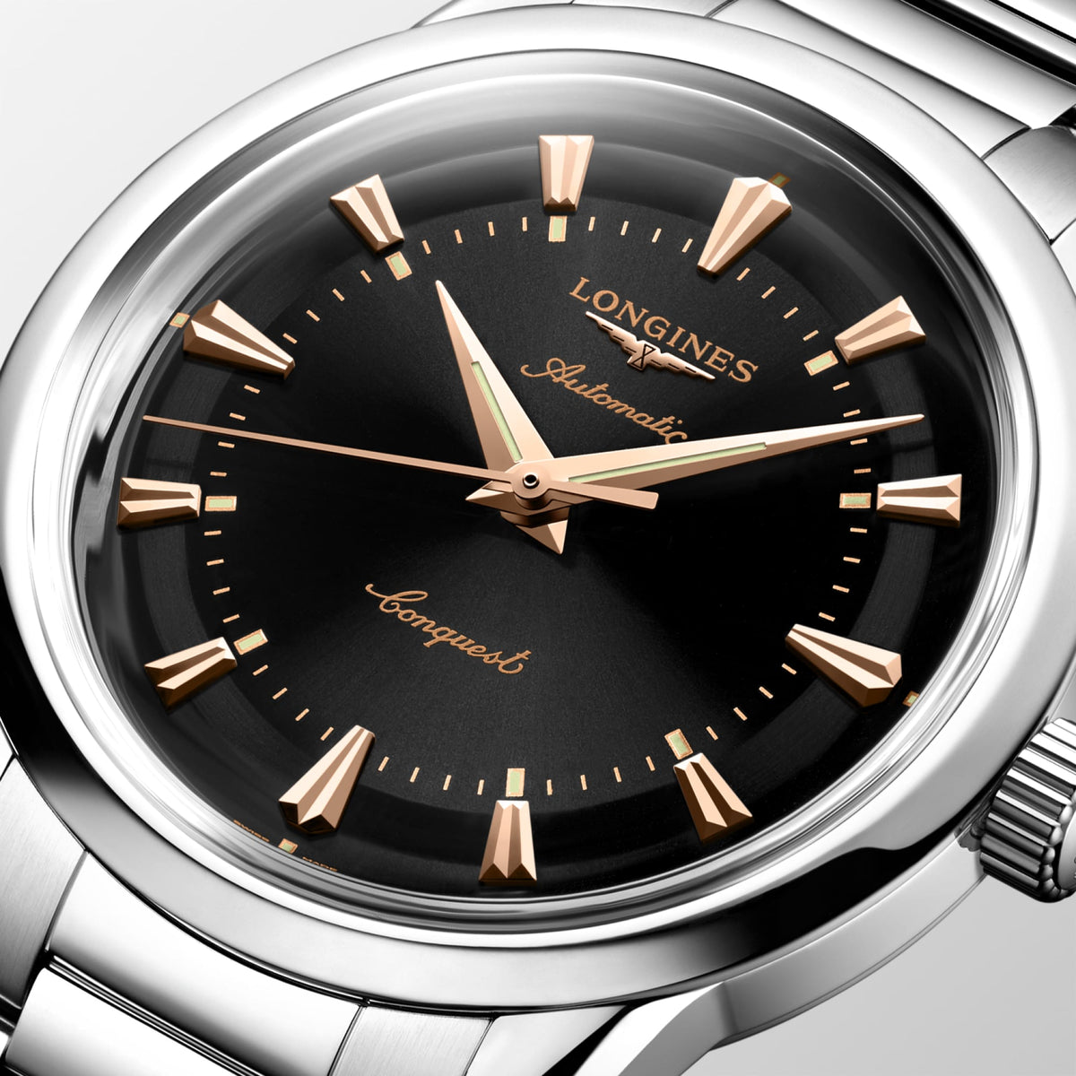 Reloj Longines Conquest Heritage Automático Dial Negro L1.649.4.52.6