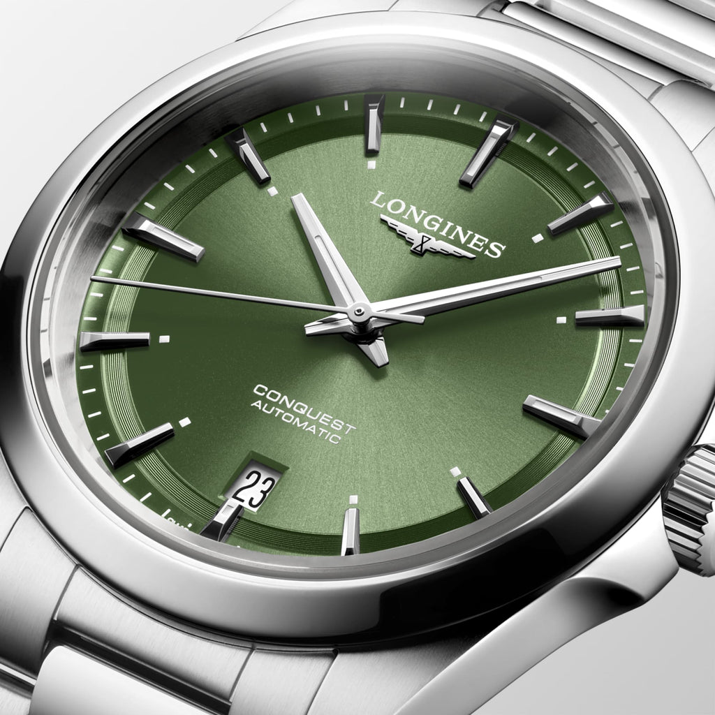 Reloj Longines Conquest Automático Dial Verde L3.720.4.02.6