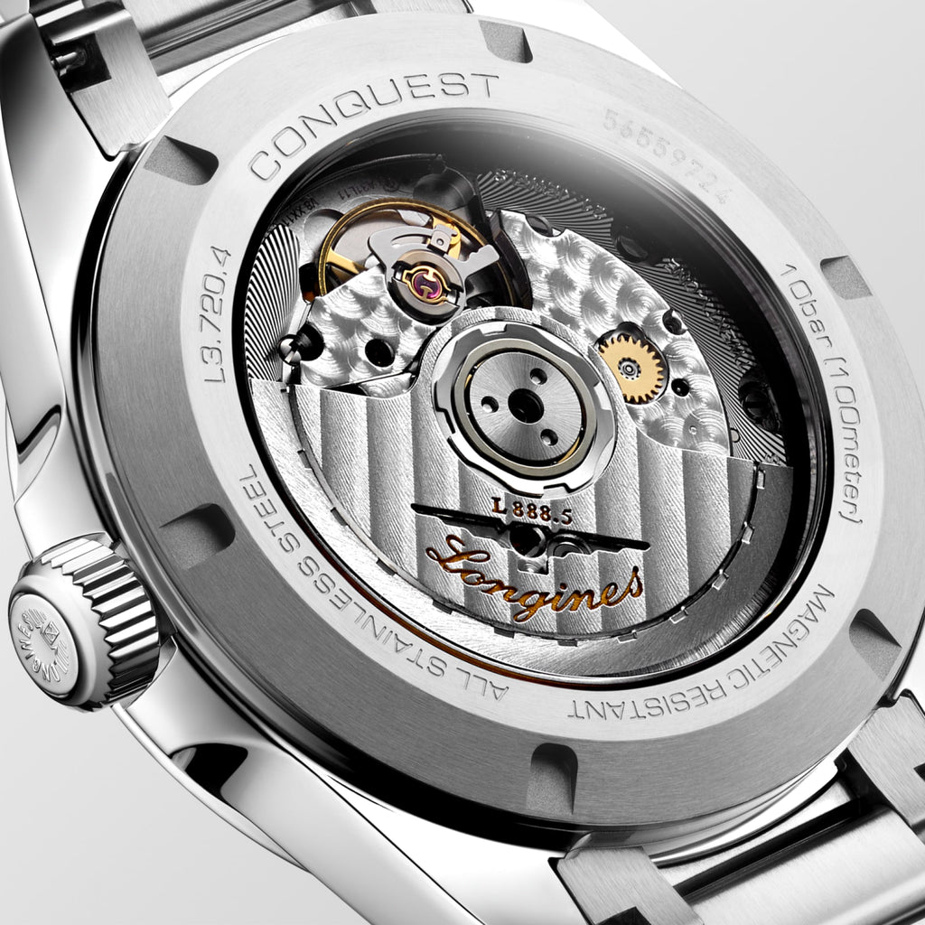 Reloj Longines Conquest Automático Dial Plateado L3.720.4.72.6