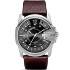 Reloj Diesel Master Chief DZ1206 correa de cuero cafe