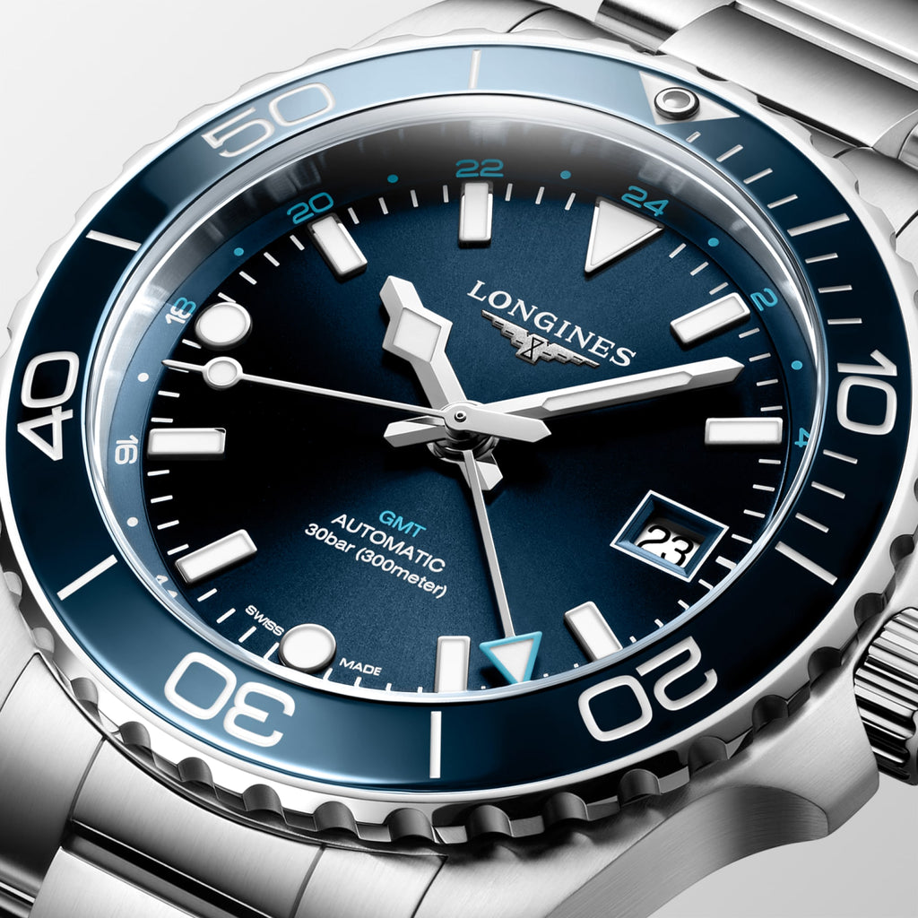 Reloj Longines HydroConquest GMT Automático Dial Azul L3.790.4.96.6