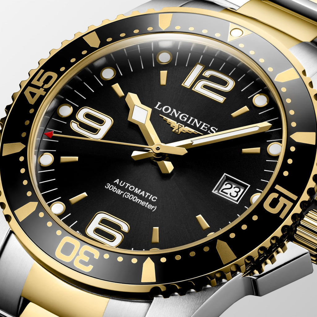 Reloj Longines HydroConquest 41mm Automático PVD Amarillo Dial Negro L3.742.3.56.7