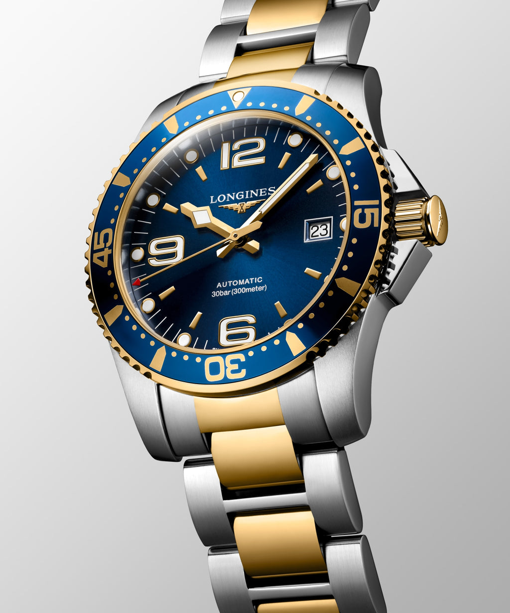 Reloj Longines HydroConquest 41mm Automático PVD Amarillo Dial Azul L3.742.3.96.7