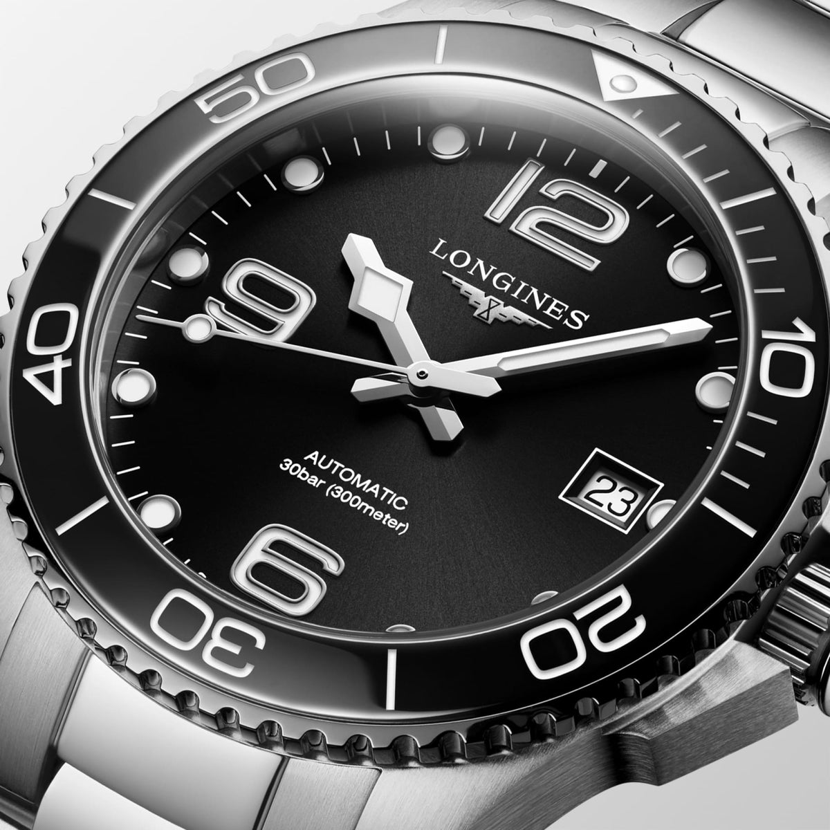 Reloj Longines HydroConquest 39mm Automático Dial Negro L3.780.4.56.6
