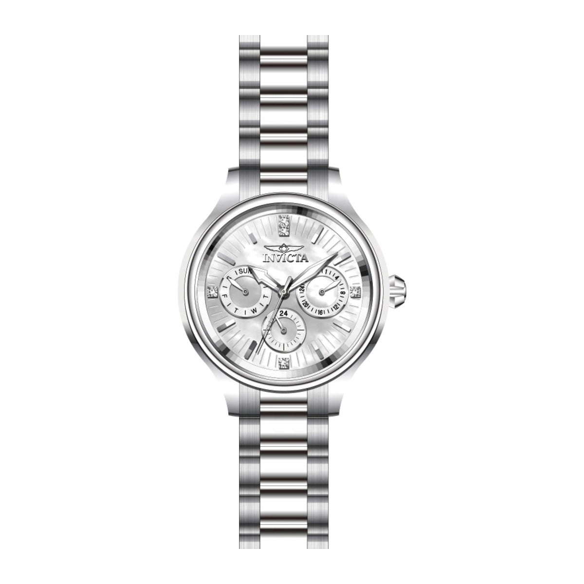 Reloj Invicta Angel 28656 vista frontal con brazalete completo