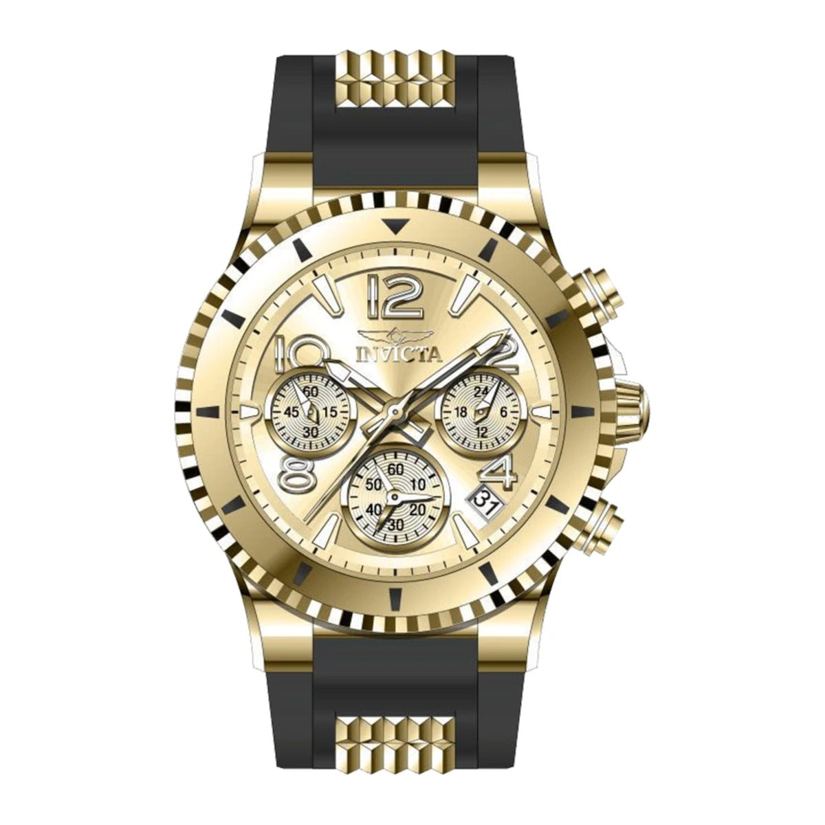 Reloj Invicta BLU 36909 vista frontal con correa completa