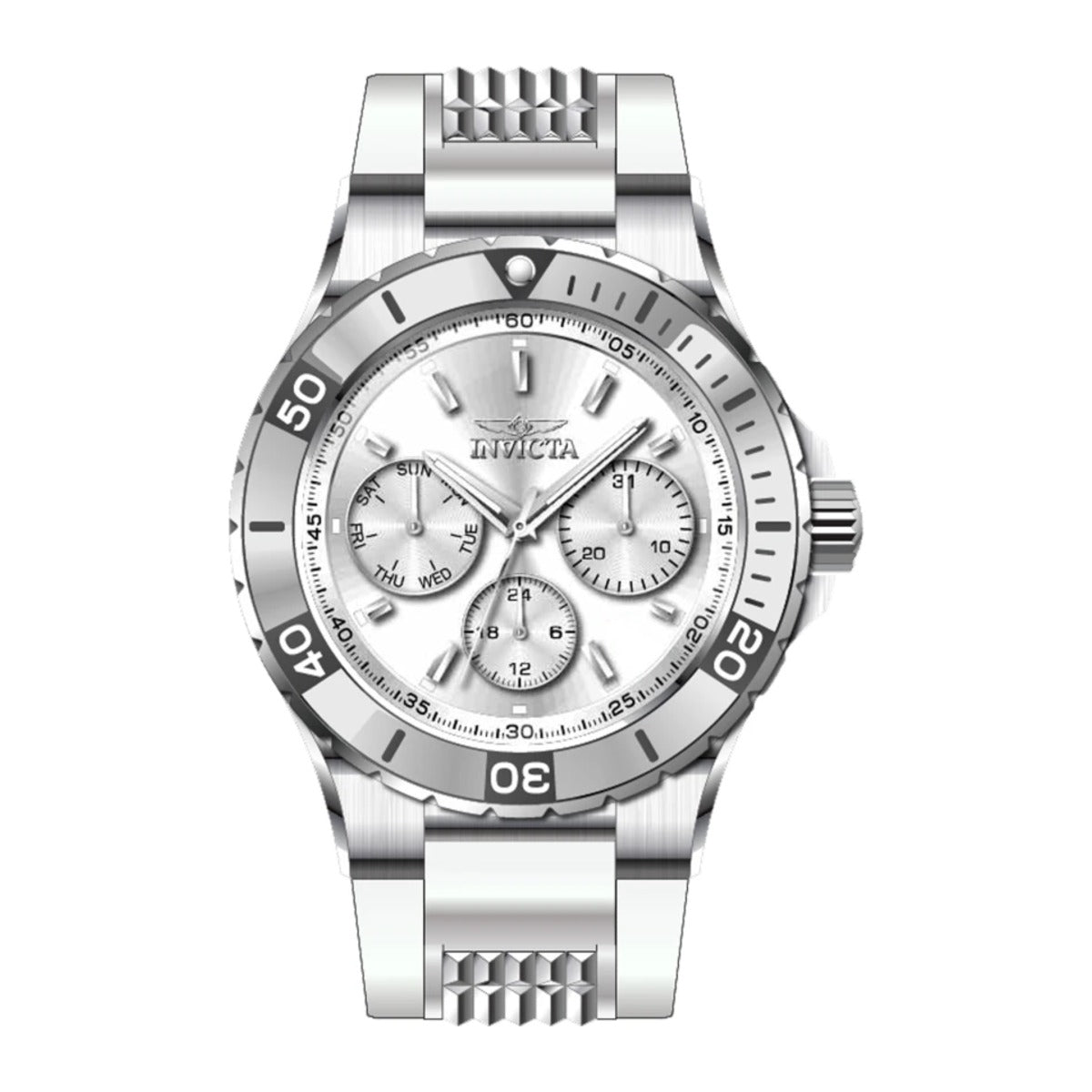 Reloj Invicta Aviator 37315 vista frontal con correa completa