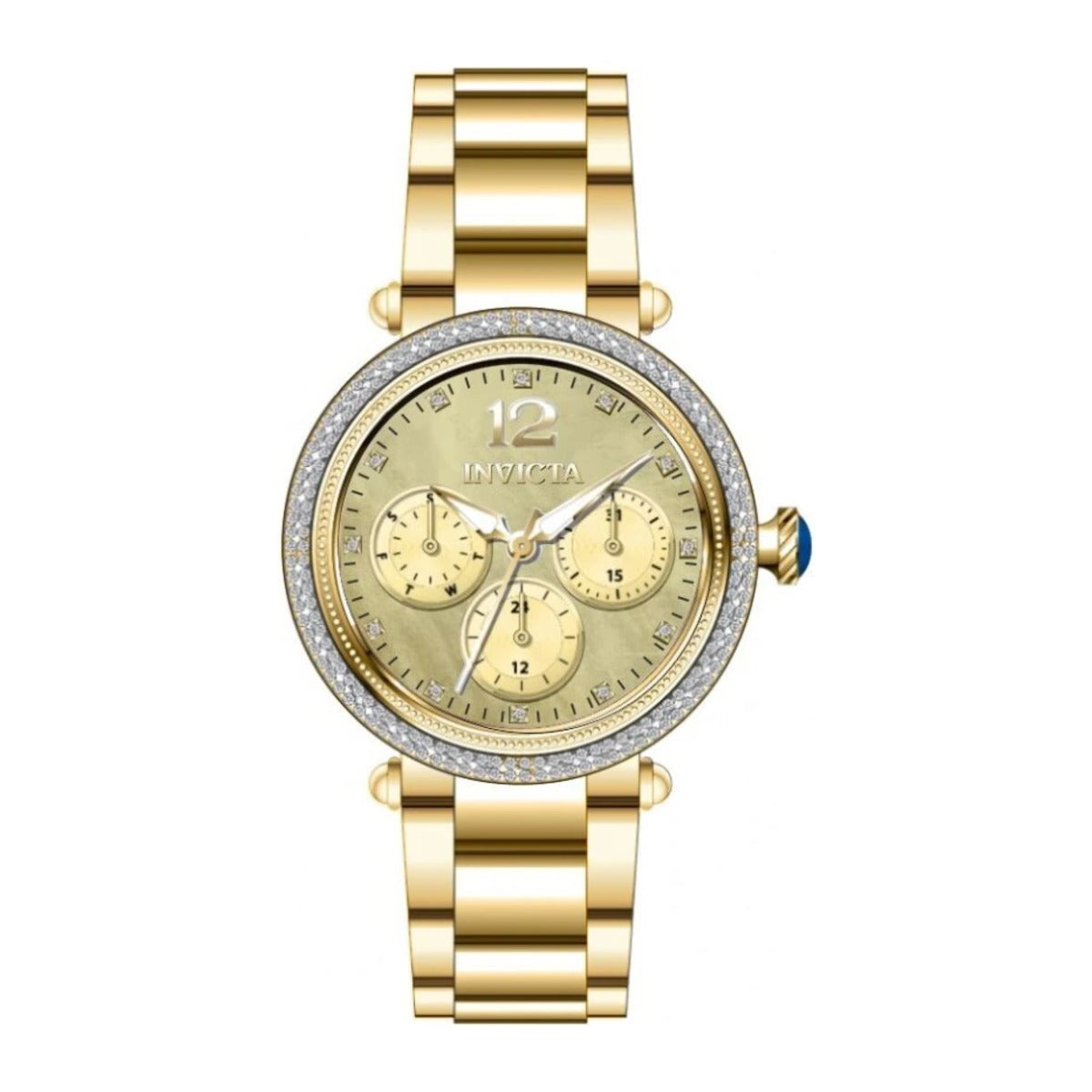 Reloj Invicta 48113 vista frontal con brazalete completo